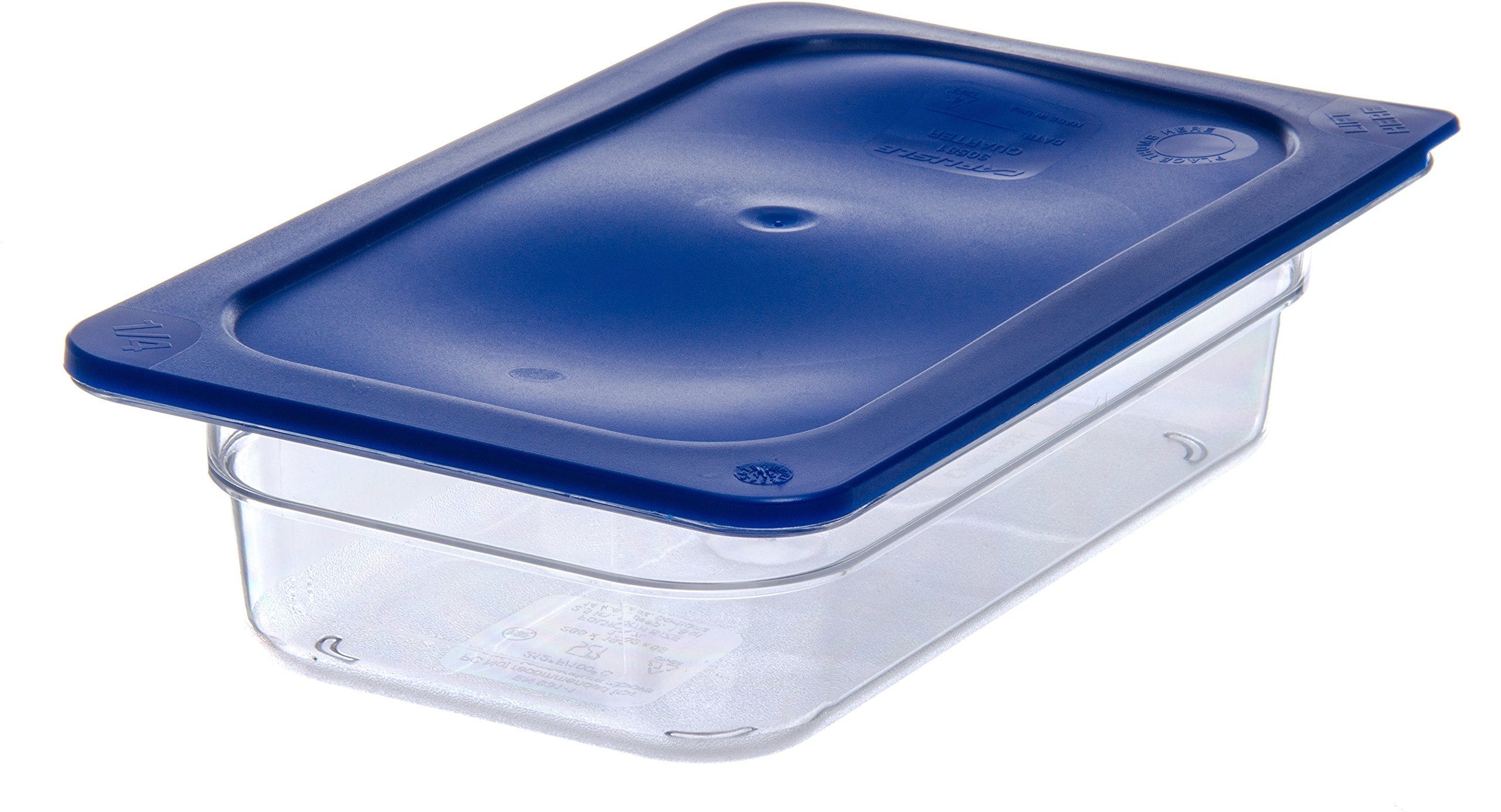 Carlisle Foodservice Products 3058160 Smart Lids Quarter Size Polyethylene Lid, Dark Blue