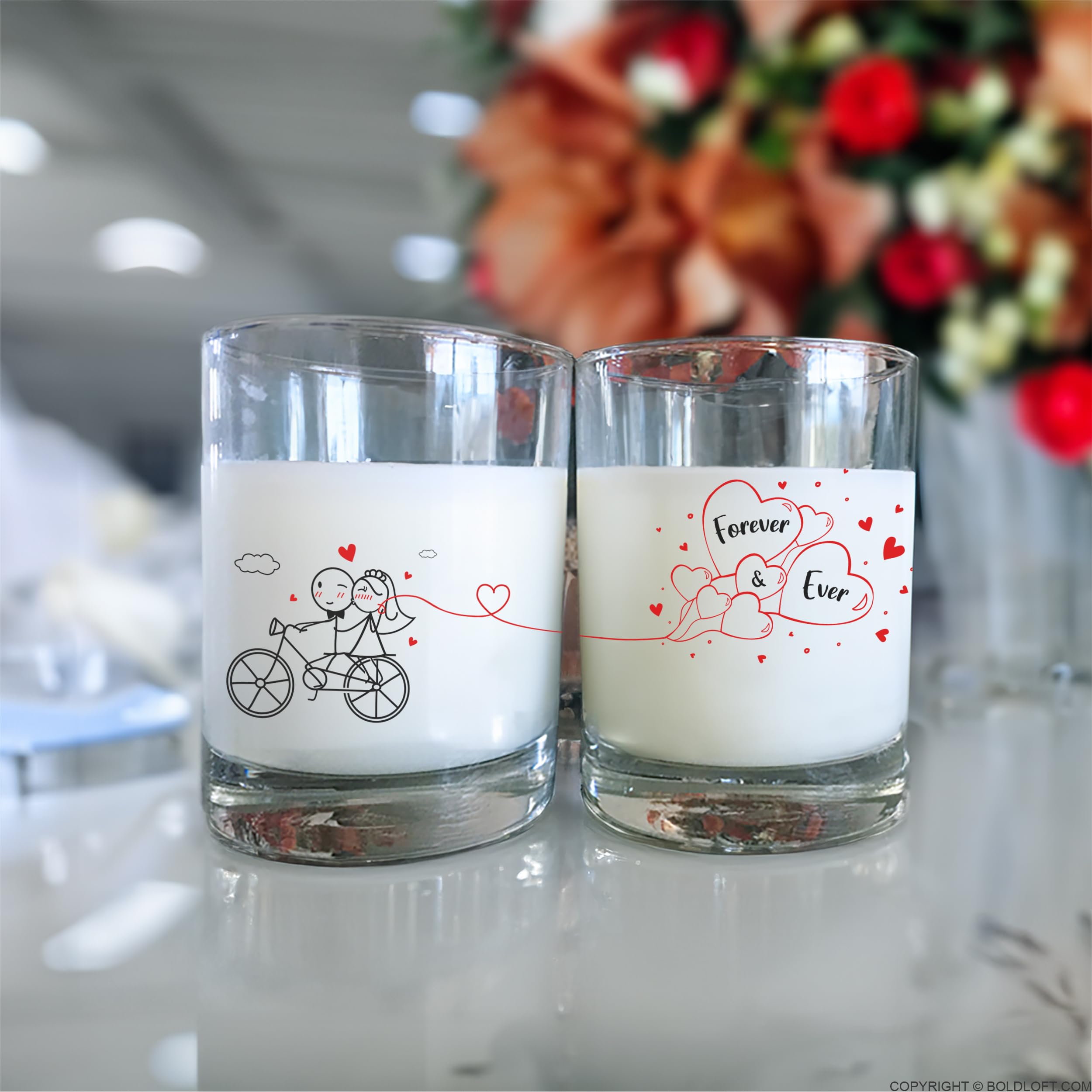 Boldloft Forever & Ever Wedding Glasses For Couples-Wedding Gifts Engagement Gifts His And Hers Gifts For Bridal Shower Wedding