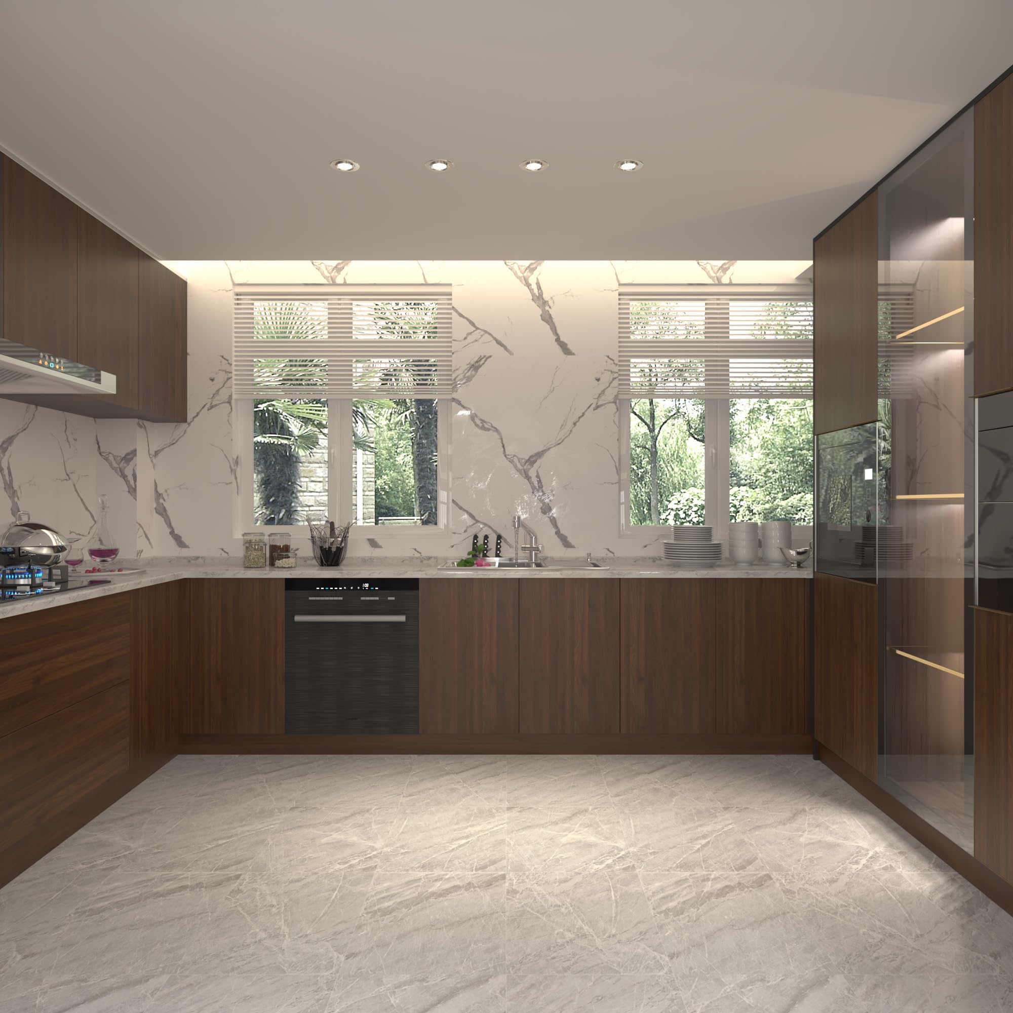 BOMENG Walnut Wood Contact Paper Roll Thick Brown Textured Wood Grain Peel and Stick Wallpaper Self Adhesive Vinyl Film Removabl