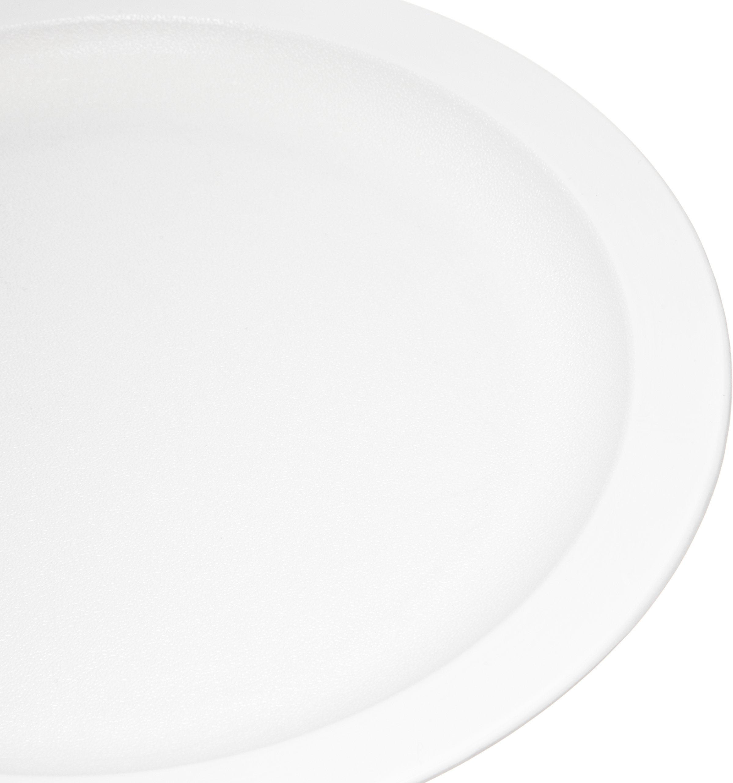 Carlisle Foodservice Products Reusable Plastic Plate Dining Plate With Narrow Rim For Home And Restaurant, Melamine, 9 Inches, W