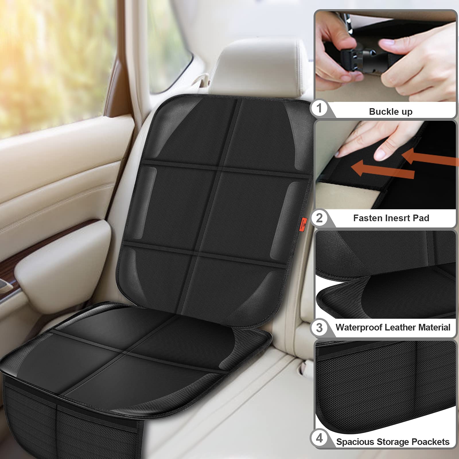 Car Seat Protector,Auto Car Seat Protectors Baby Carseat Waterproof  Durable 600D Fabric For Child Baby Car Seat Vehicle Pet Cov