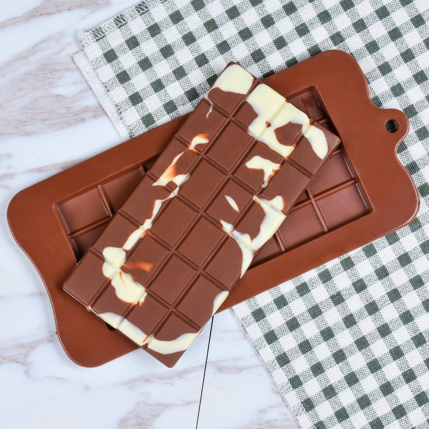 Chocolate Bar Mold Silicone - Candy Bar Molds For Chocolate Break-Apart Silicone Chocolate Molds Protein And Engery Bar Silicone