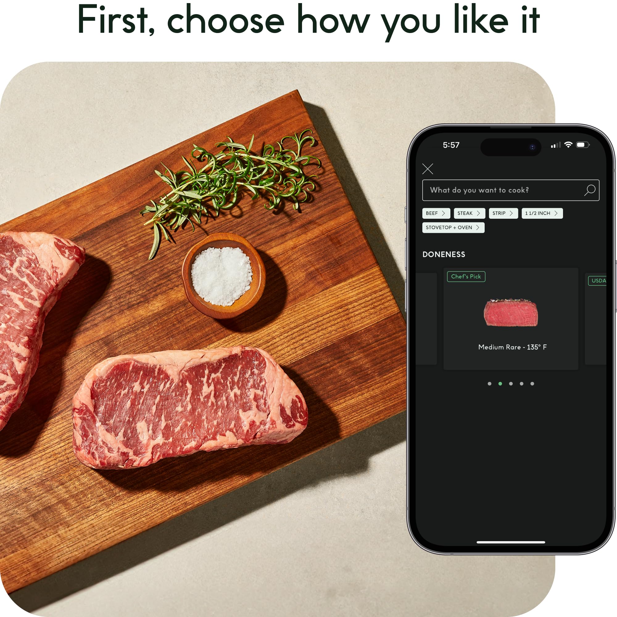 Chef Iq Sense Smart Wireless Meat Thermometer With Ultra-Thin Probe, Unlimited Range Bluetooth Meat Thermometer, Digital Food Th