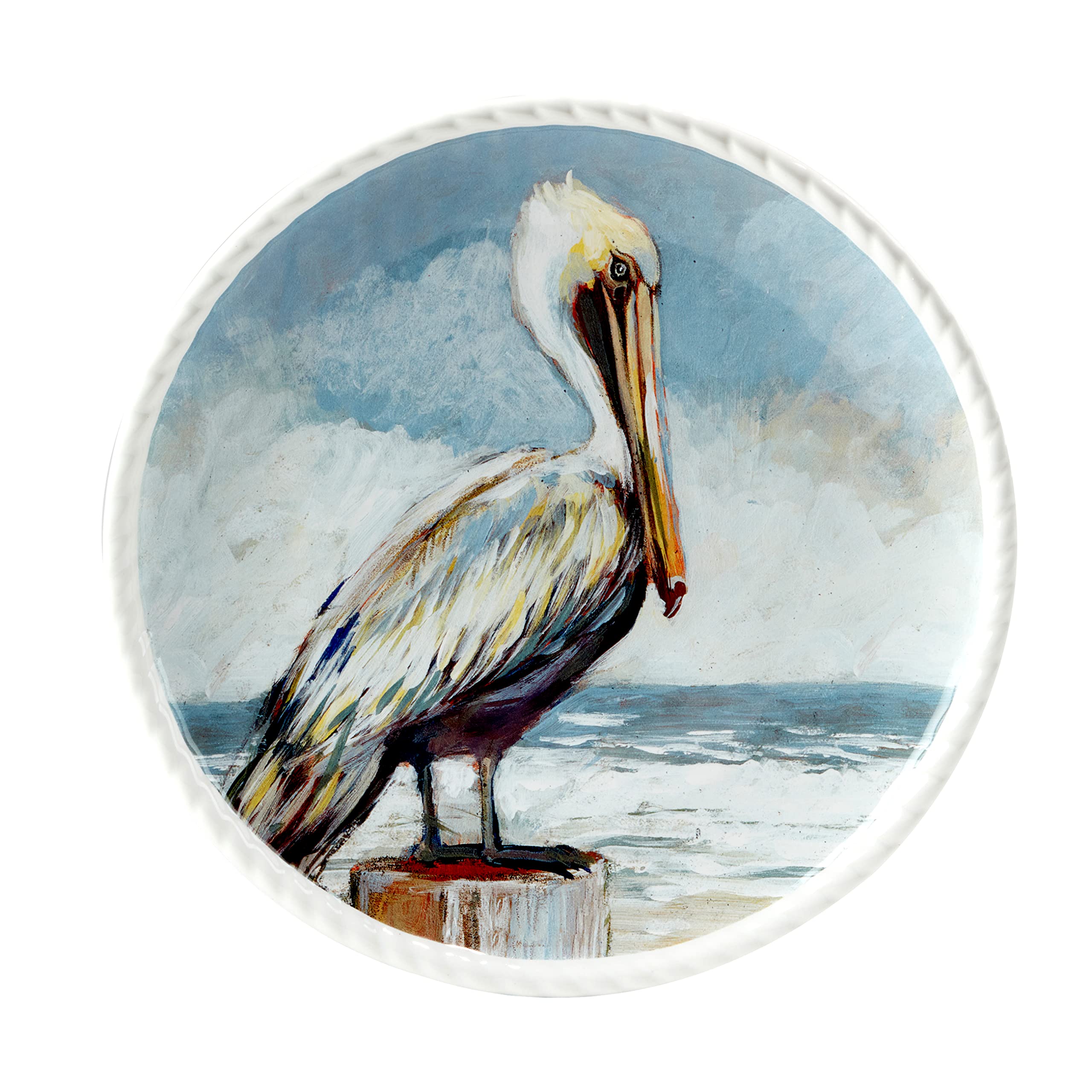 Certified International Shorebirds 8.5'' Salad/Dessert Plates, Medium, Multicolor, Set Of 4