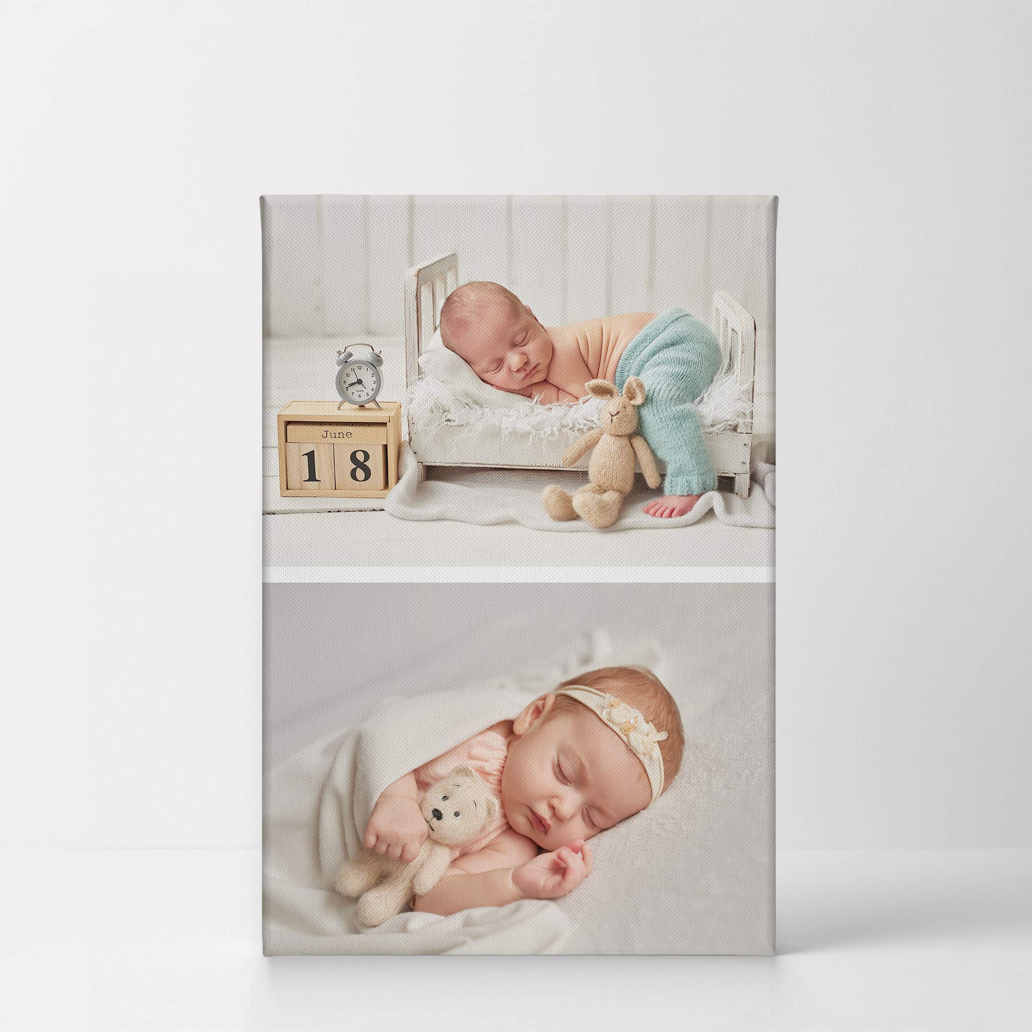 Smile Art Design Custom Photo Print Canvas Print With Your Photos Personalized Photo Upload 2 Images Collage Picture Frame Perso
