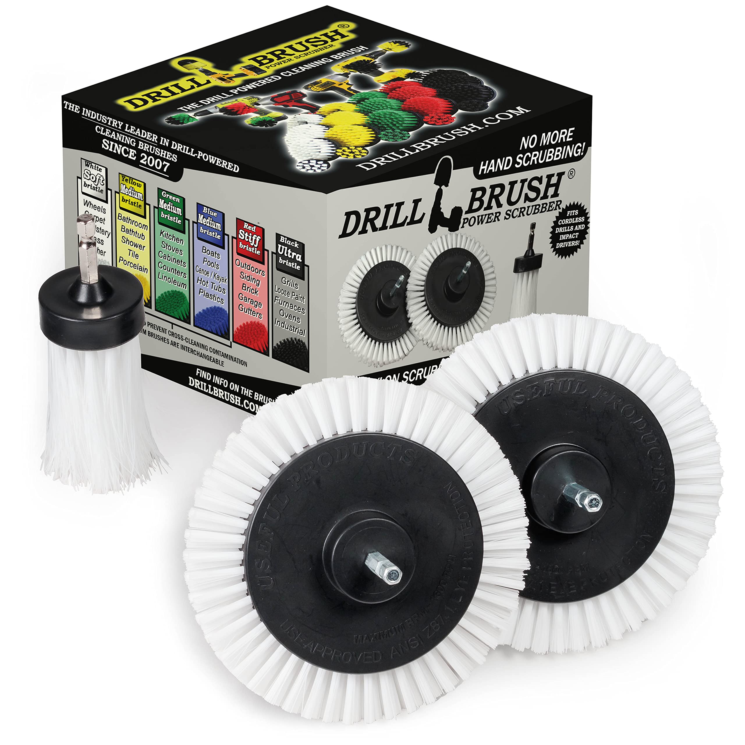 3 Pack Drill Brush Power Scrubber Cleaning Brush  Car Detailing Kit