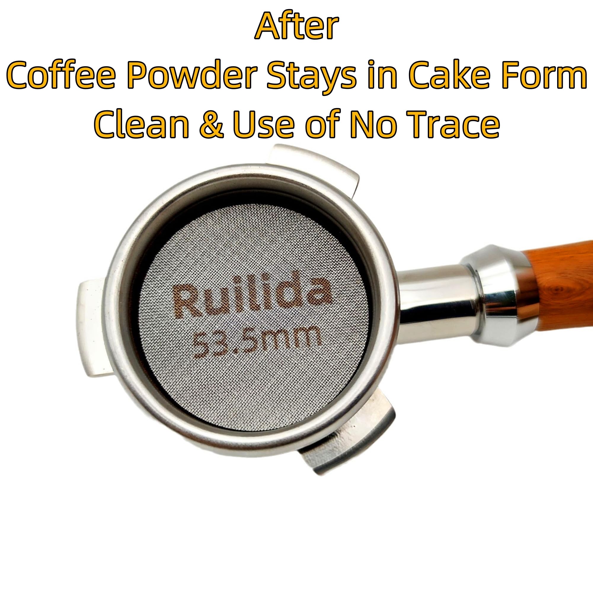 Ruilida 2 Packs Espresso Puck Screen 53.5mm  Reusable 1.7mm Thickness 150? 316 Stainless Steel Professional Barista Coffee Filter Mesh Plate for Espresso Portafilter Filter Basket 53.3-54mm breville