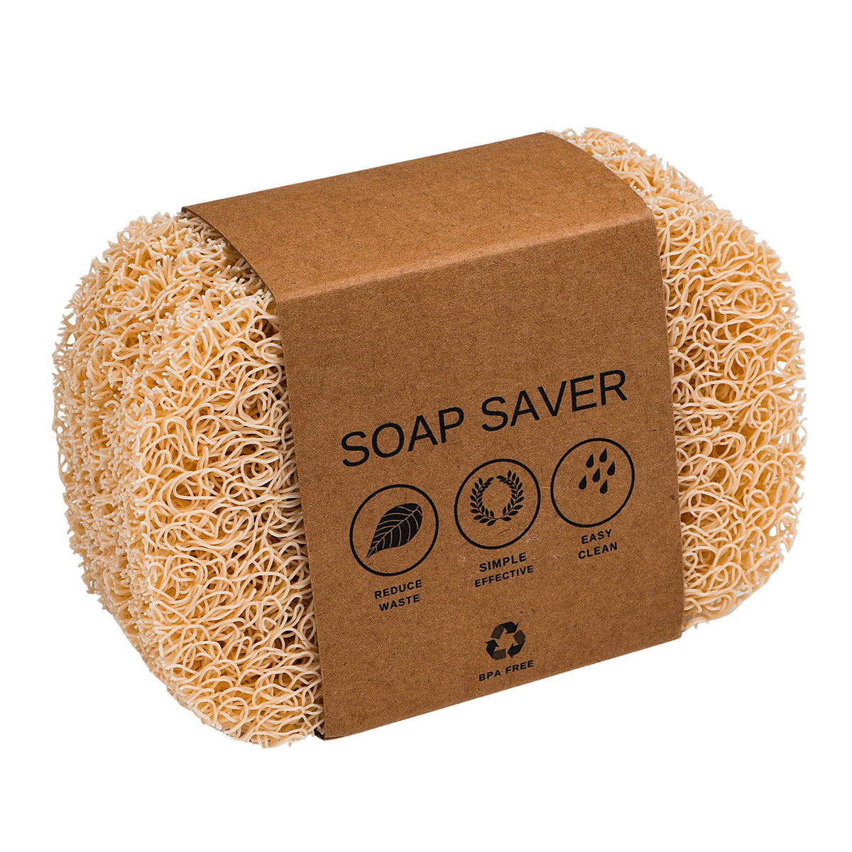 Snowkingdom 8 Pack Beige Soap Savers Draining Lift Pad 2.9'' X 4.5'' Pvc Non-Bpa Non Slip Durable