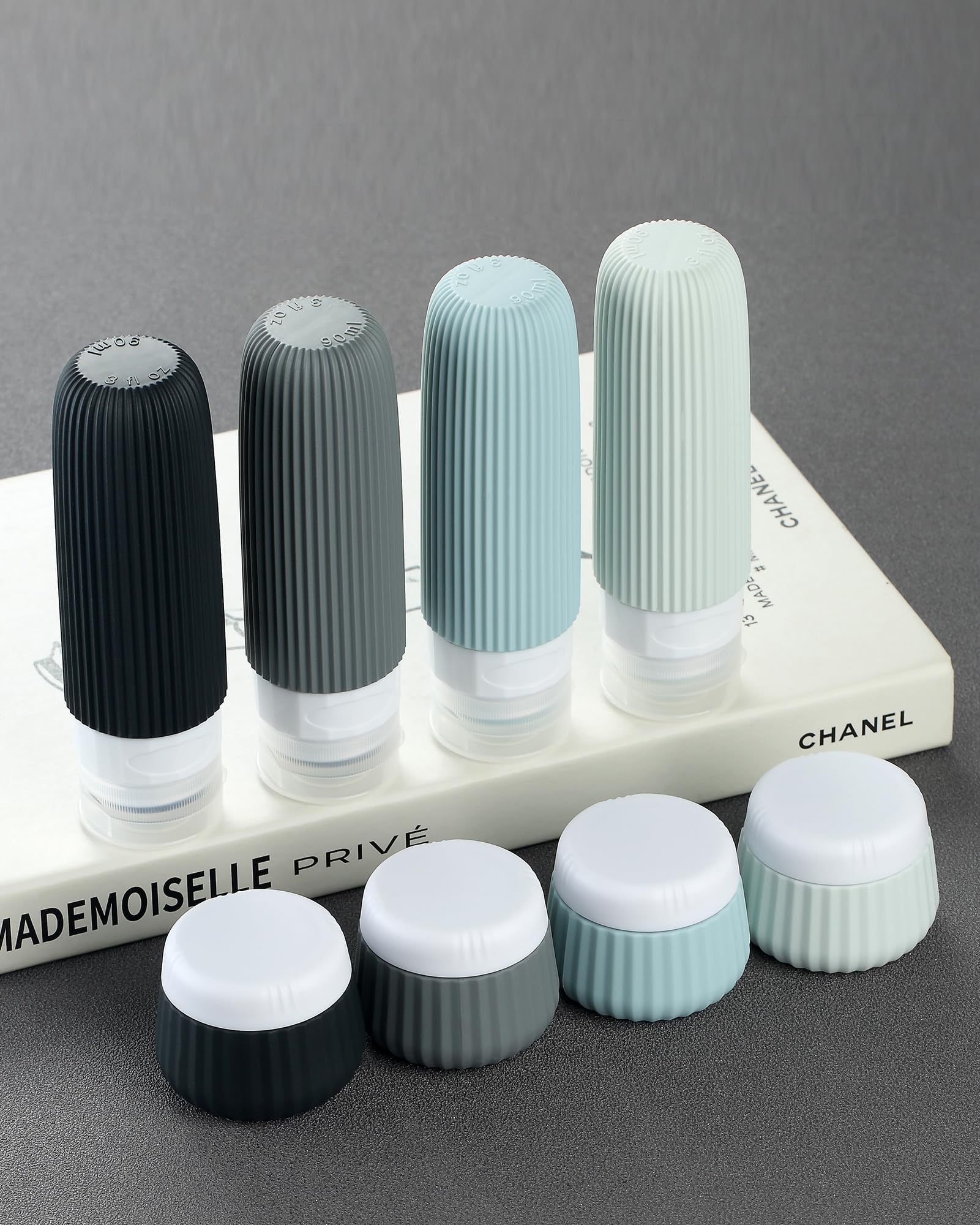 Mrsdry Travel Bottles For Toiletries 8 Pack, Tsa Approved Travel Size Toiletries 3 Oz, Travel Containers For Toiletries, With Cl