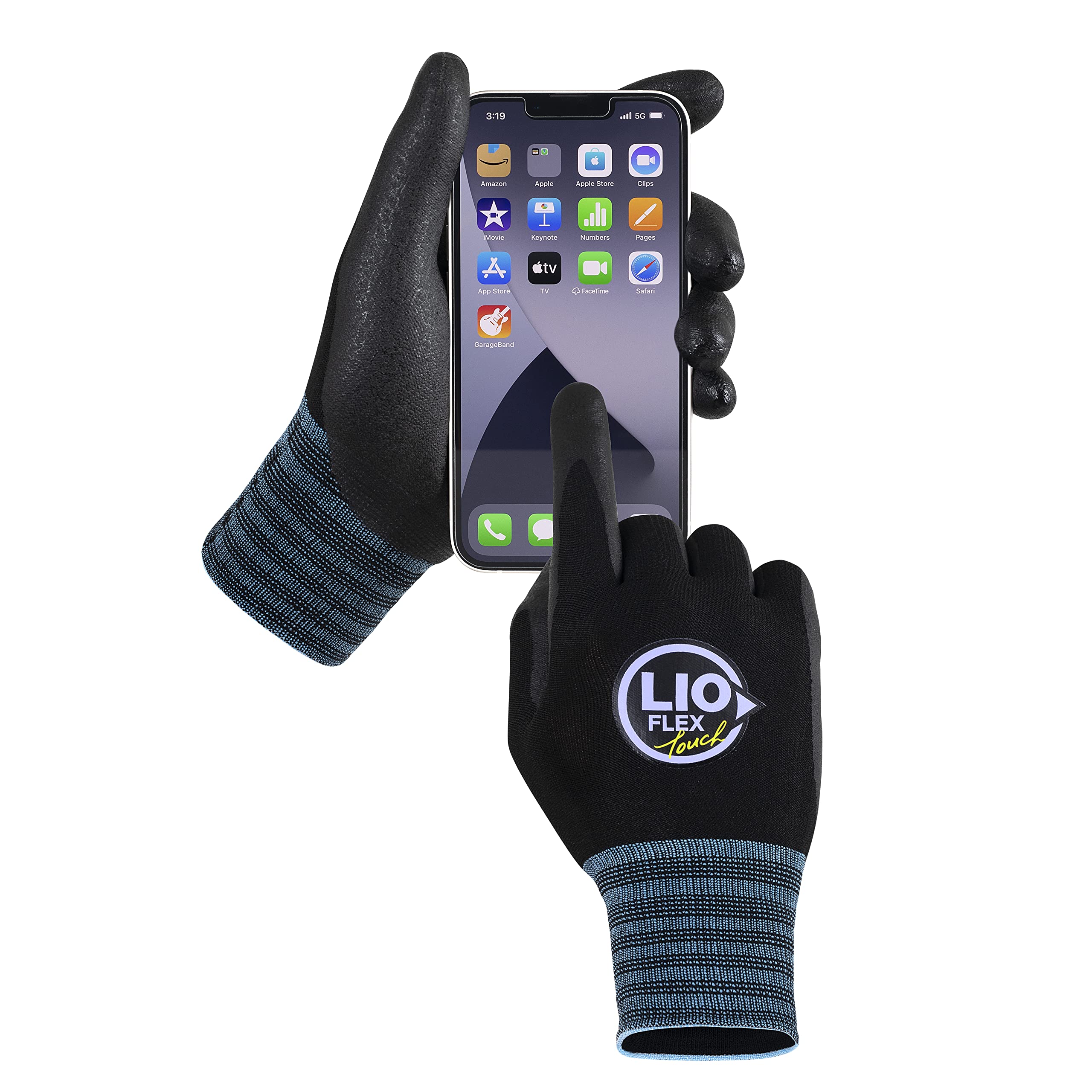 Lio Flex Smart Touch Screen Gloves - Work Gloves Men  Women With Thin, Lightweight, Breathable, Flexible, Durable, Anti Slip, Ho