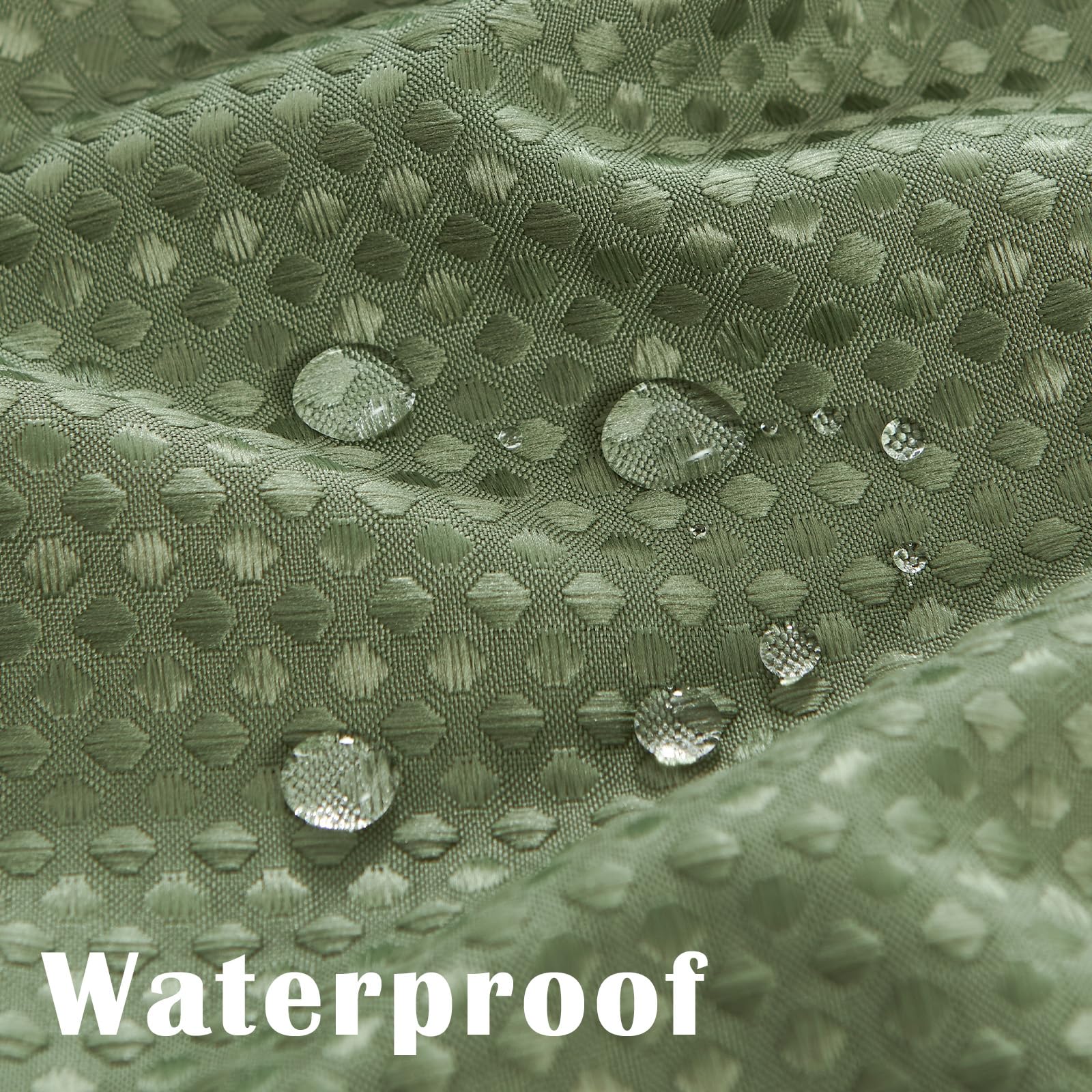Jinchan No Hook Waffle Shower Curtain Waterproof Fabric Shower Curtain For Bathroom Modern Hotel Honeycomb Textured Bath Curtain