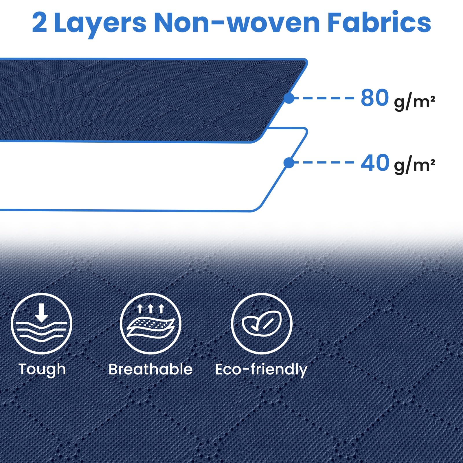 Fab totes 4 Pack Clothes Storage, Foldable Blanket Storage Bags, Storage Containers for Organizing Bedroom, Closet, Clothing, Co