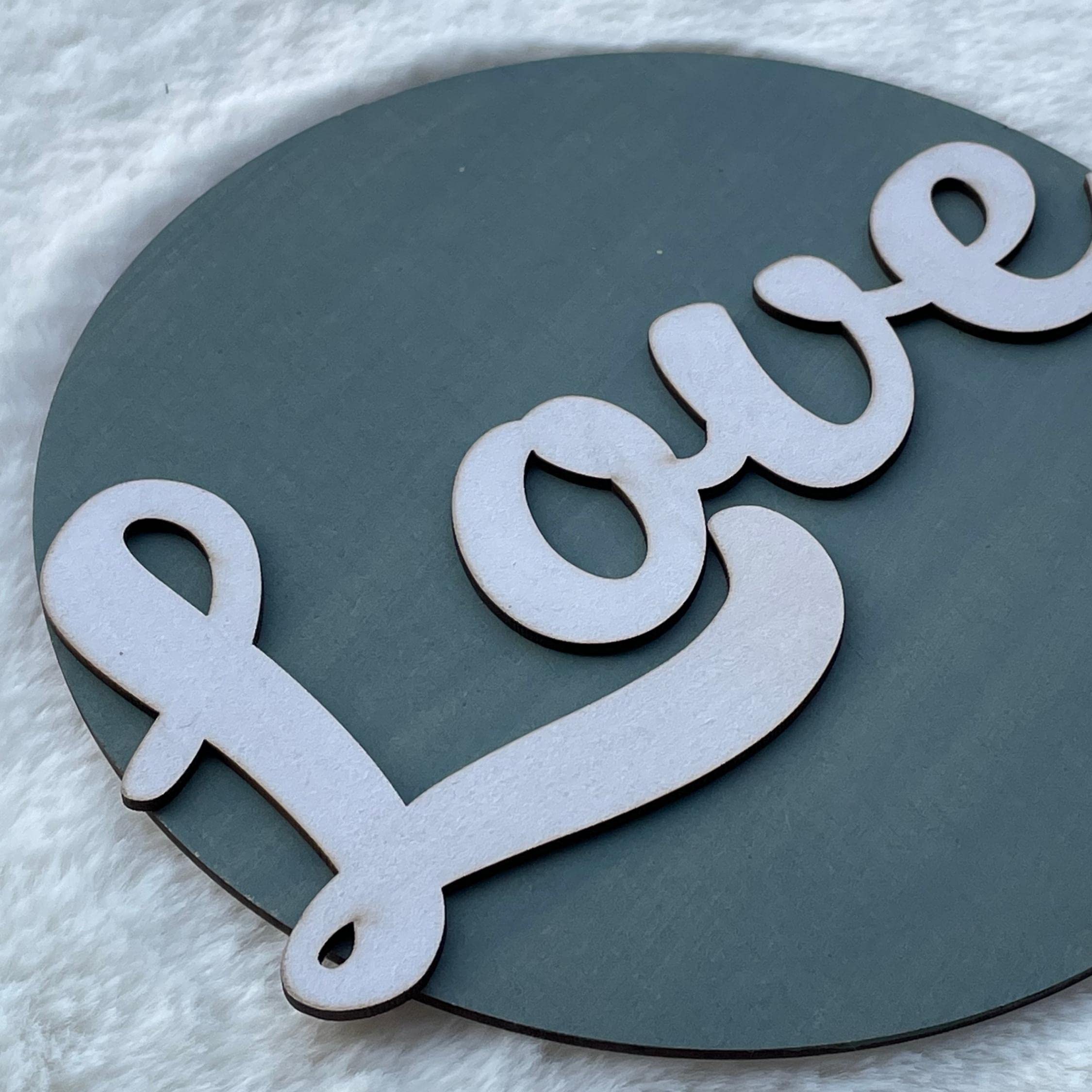 Chalk My Theme 3D Love Quote Wall Hanging For Dcor | Home Dcor Wall Art For Home, Living Room, and Kitchen | Wooden Decorative I