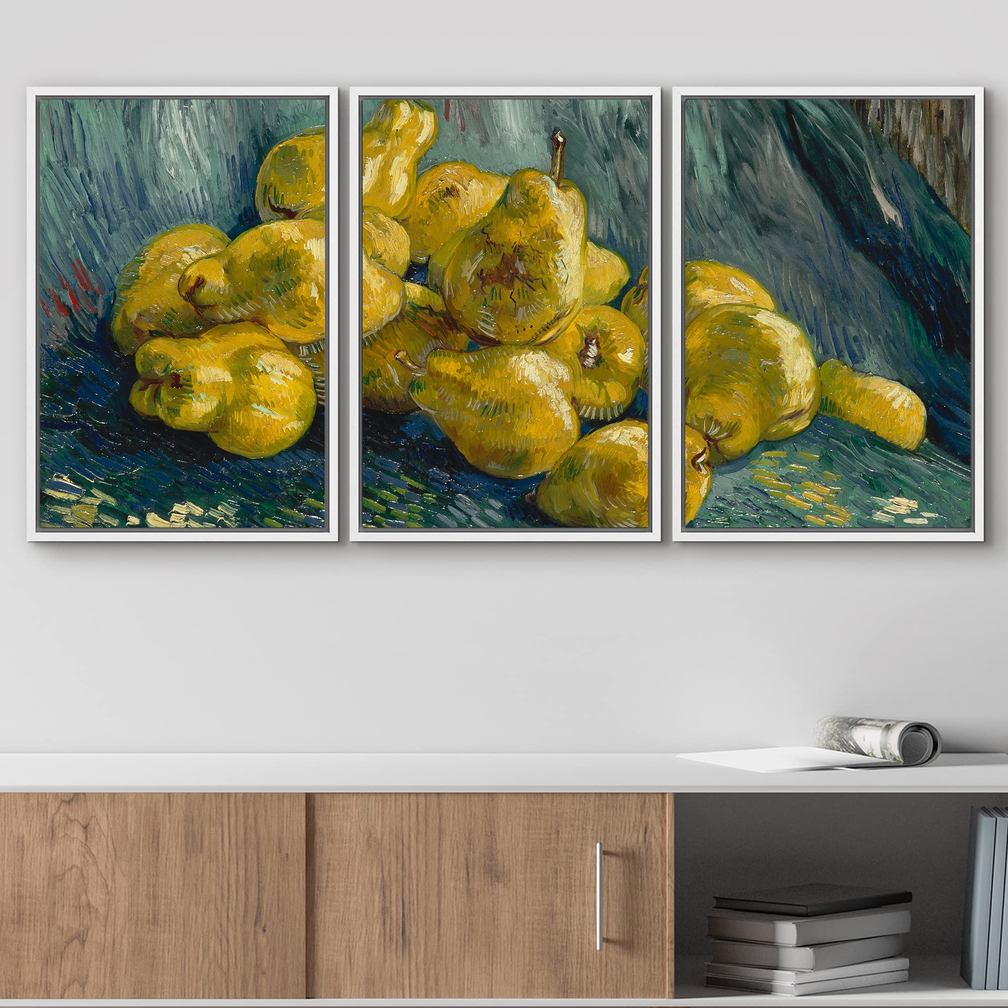 Wall26 Framed Canvas Print Wall Art Set Still Life With Lemons Vincent Van Gogh Classical Illustrations Fine Art Decorative Hist