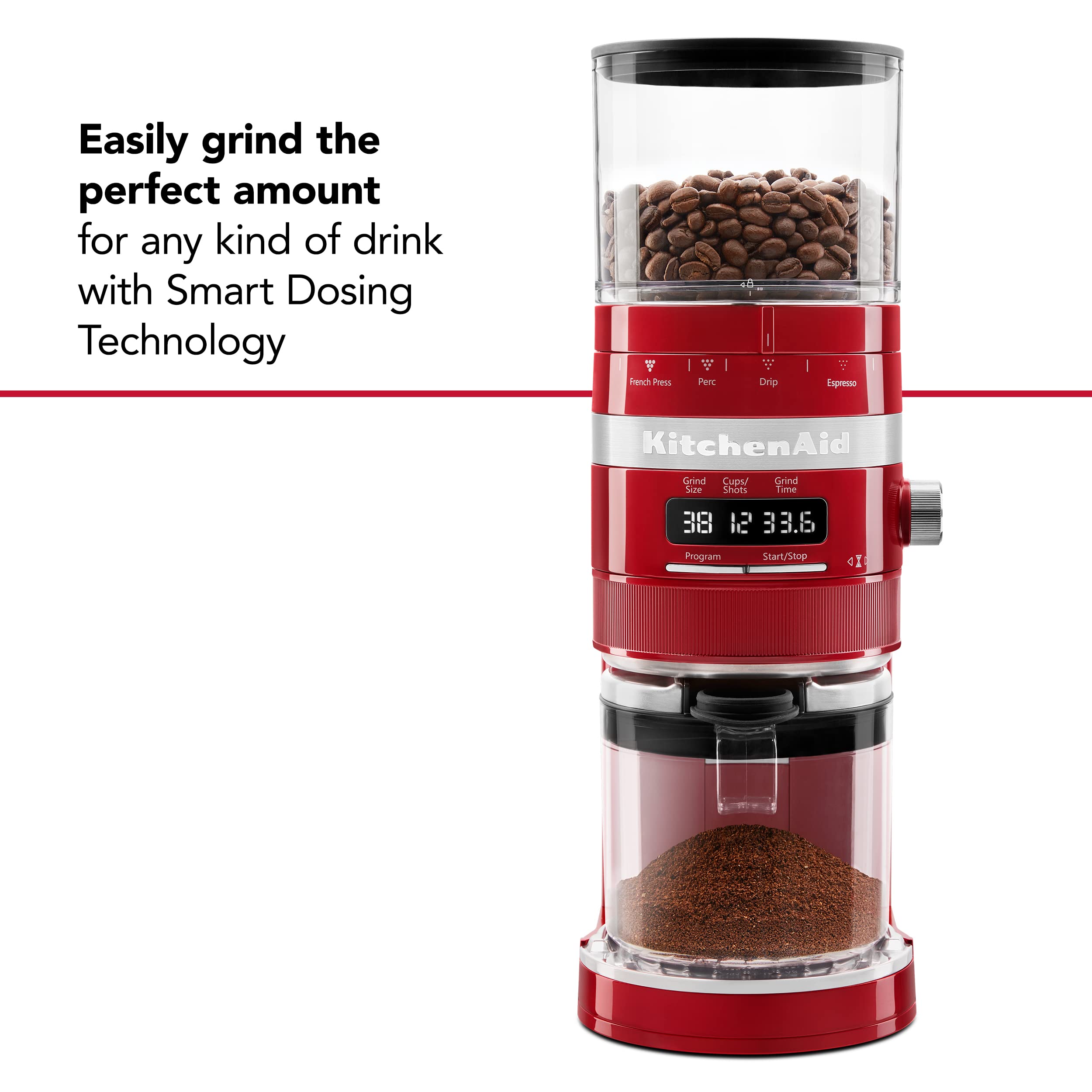 Kitchenaid Burr Coffee Grinder - Kcg8433 - Empire Red, 10 Oz
