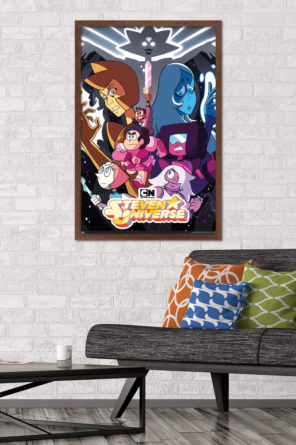 Trends International Steven Universe - One Sheet Wall Poster, 22.37'' X 34.00'', Mahogany Framed Version