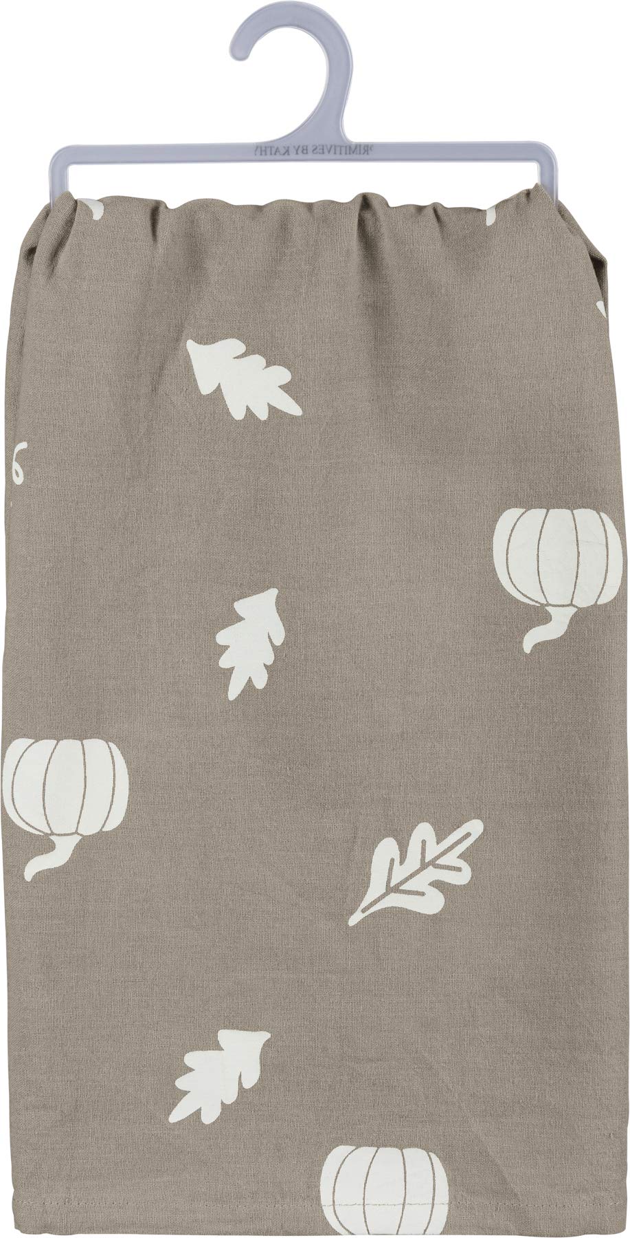 Primitives By Kathy Gray And White Hand-Lettered Dish Towel, 28 X 28-Inch, Happy Fall Y'All