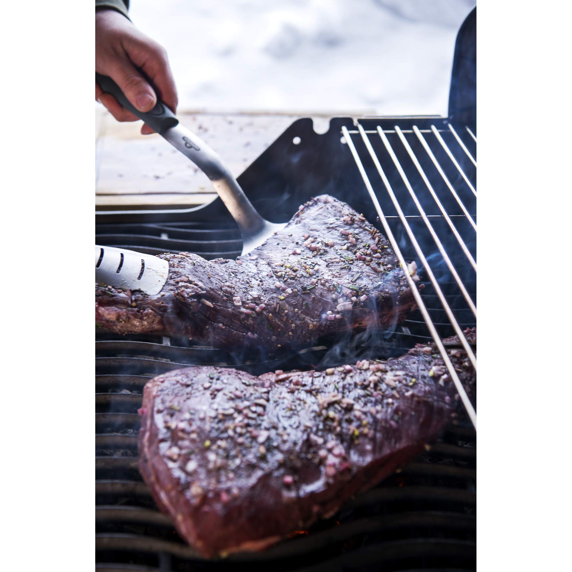 Napoleon Accessory 70032-2 Piece Toolset - Bbq Grill Toolset, Stainless Steel, Ergonomic Handles, Heat Safe Rubber Grip, Include