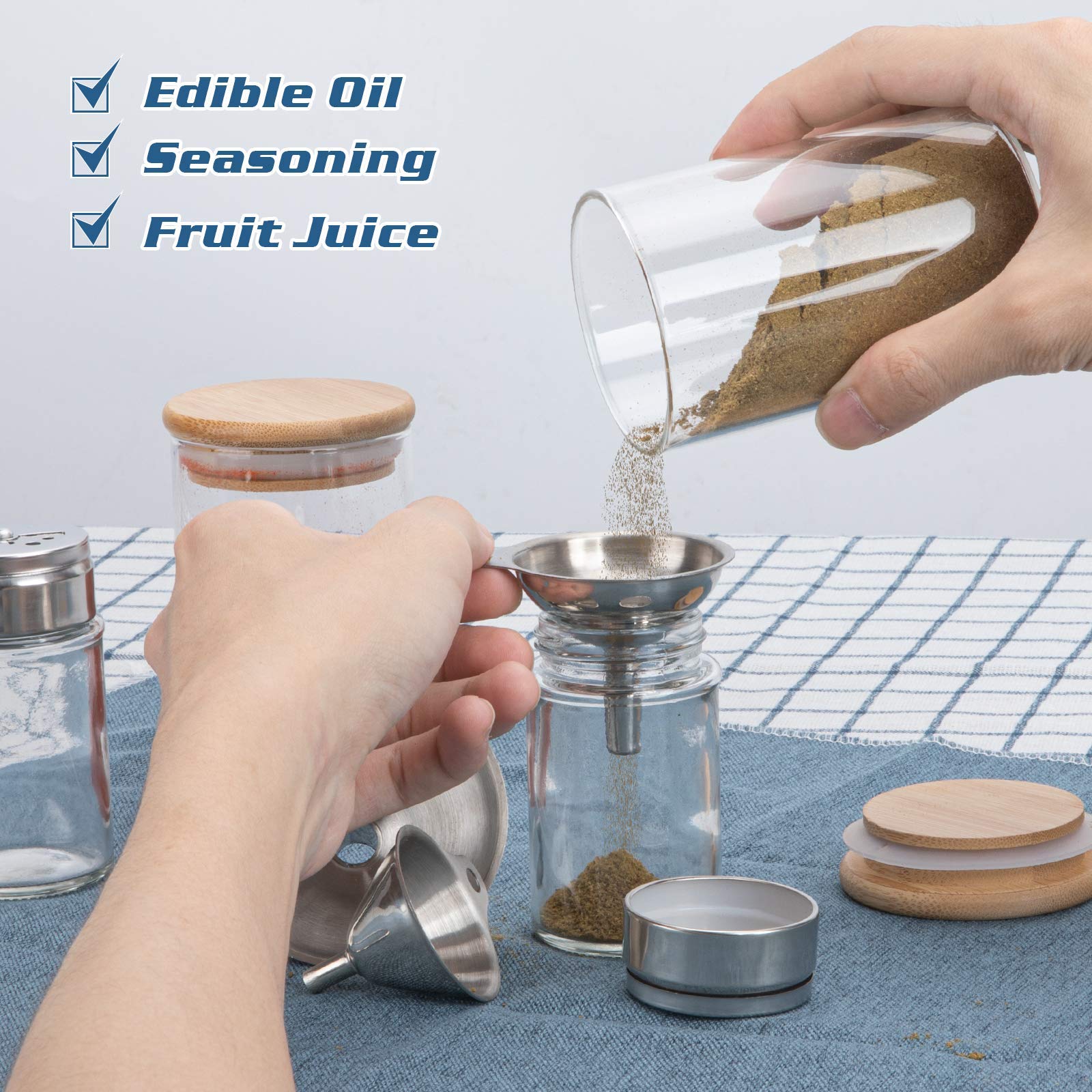 Funnel, 3Pcs Small Funnels For Filling Bottles, Kitchen Funnels For Filling Bottles, Food Grade Metal Funnels For Kitchen Use, S