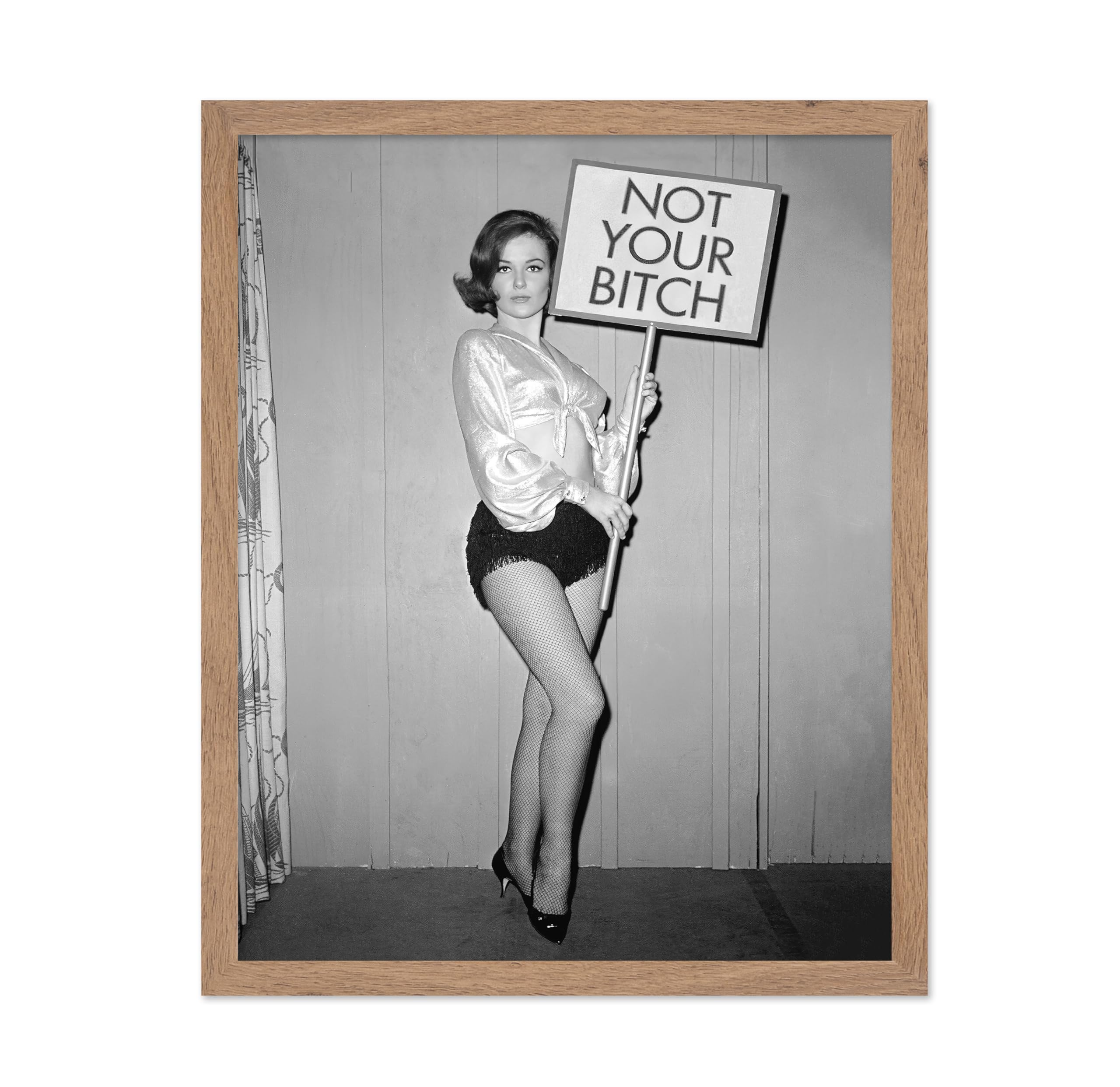 Poster Master Classic Photograph Poster - Vintage Feminist Print - Gift for Artist, Friend - Not Your Bitch, Woman Empowerment -
