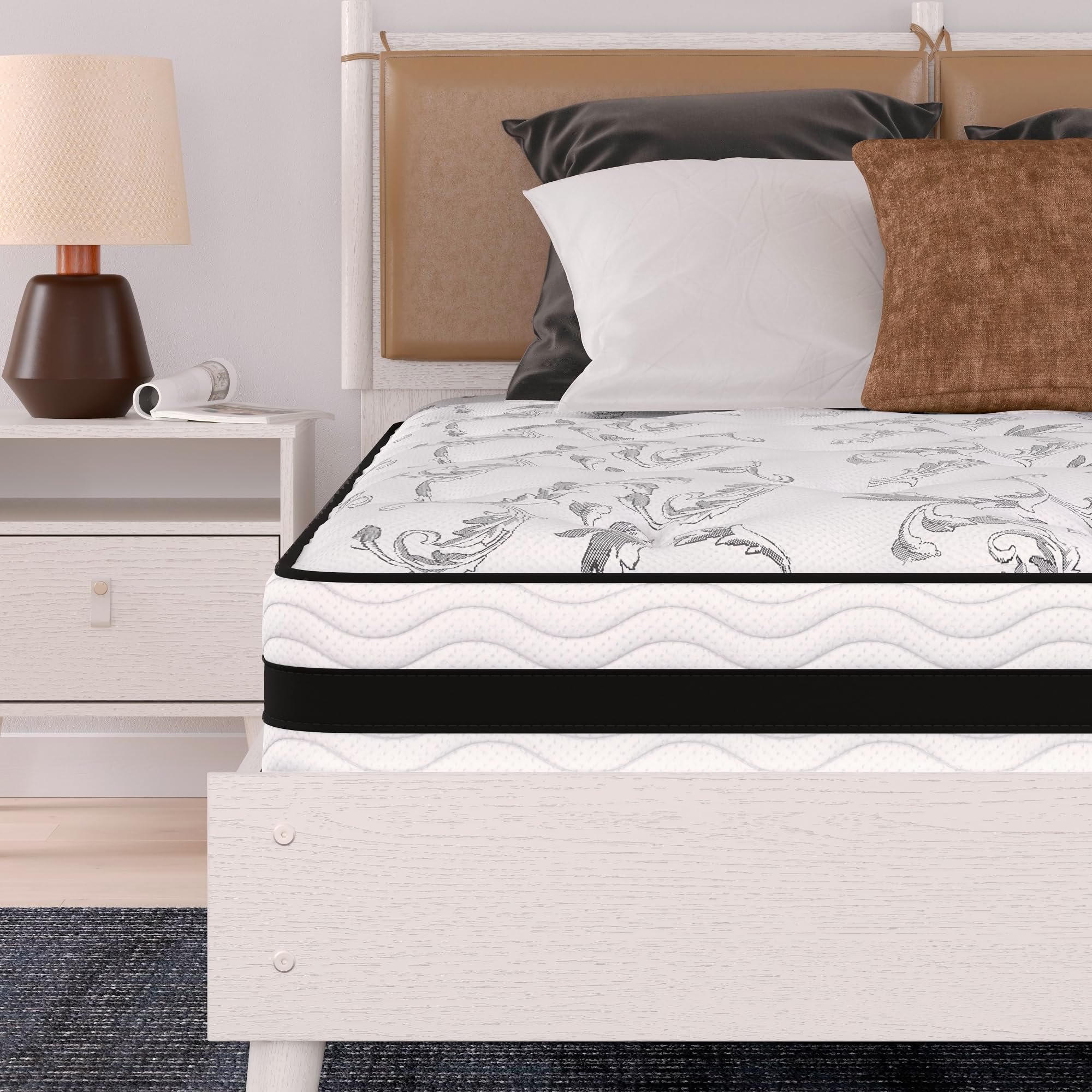 Signature Design By Ashley Full Size Chime 8 Inch Medium Firm Innerspring Mattress With Pressure Relief Quilt Foam