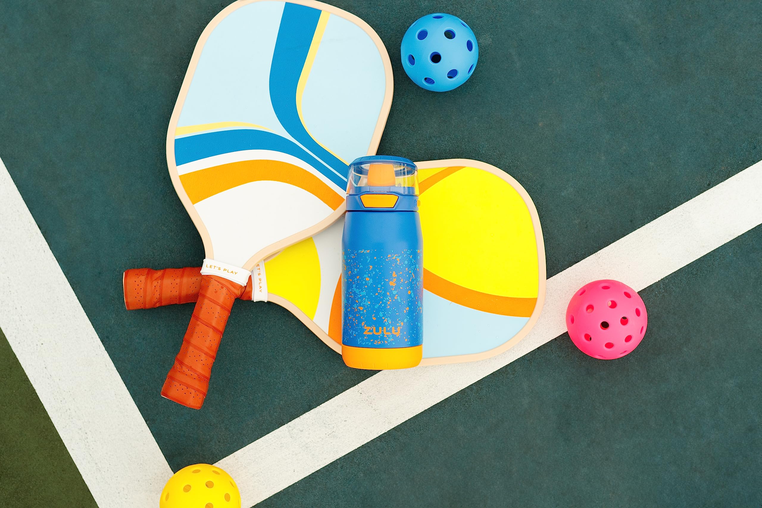 Zulu Kids Flex 12Oz Tritan Stainless Steel Insulated Water Bottle With Silicone Spout, Leak-Proof Locking Flip Lid And Soft Touc