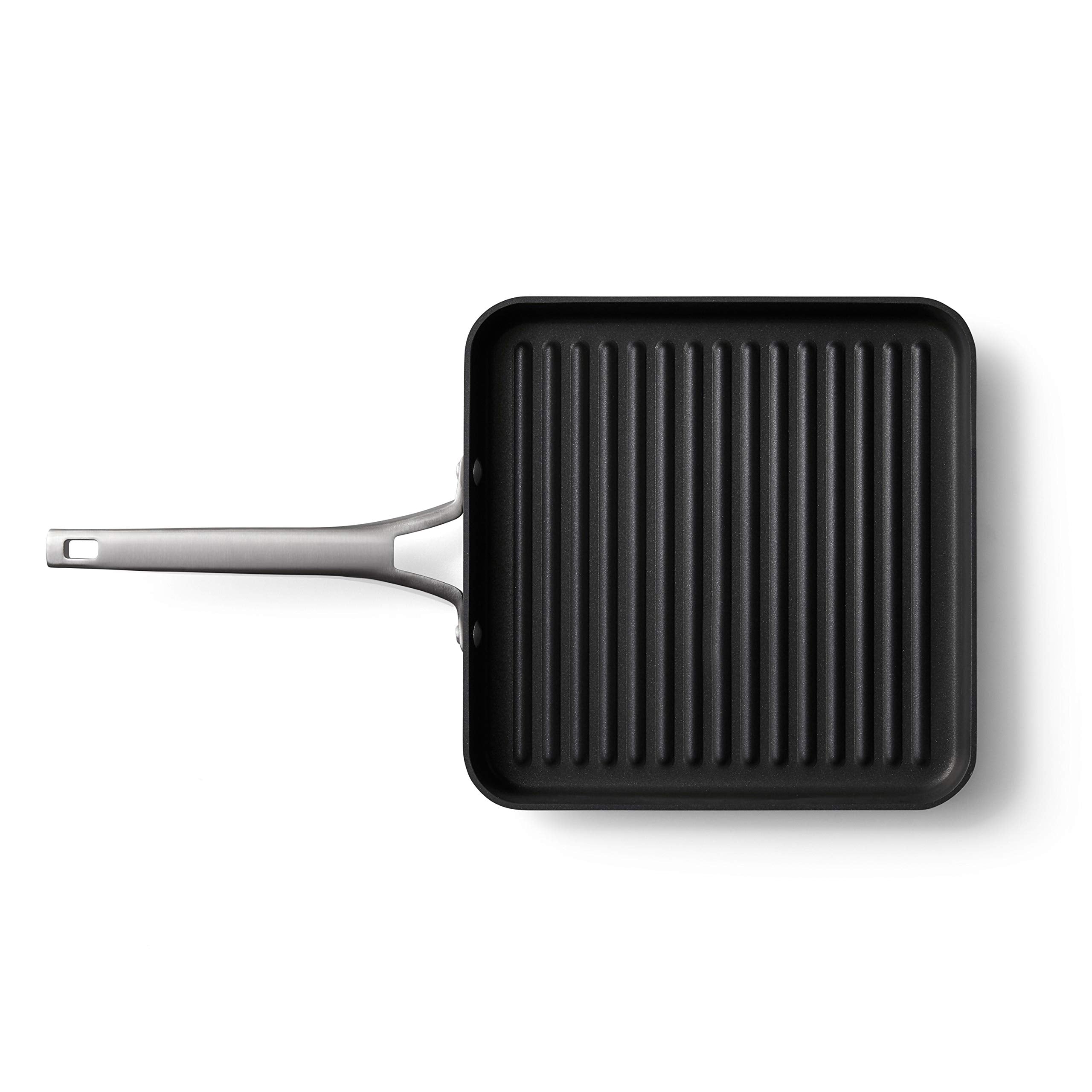 Calphalon Premier Hard-Anodized Nonstick 11-Inch Square Grill Pan, Black