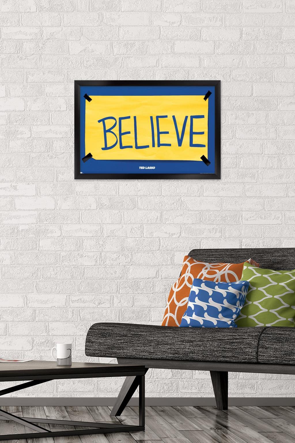 Trends International Ted Lasso - Believe Wall Poster, 14.725'' X 22.375'', Black Framed Version