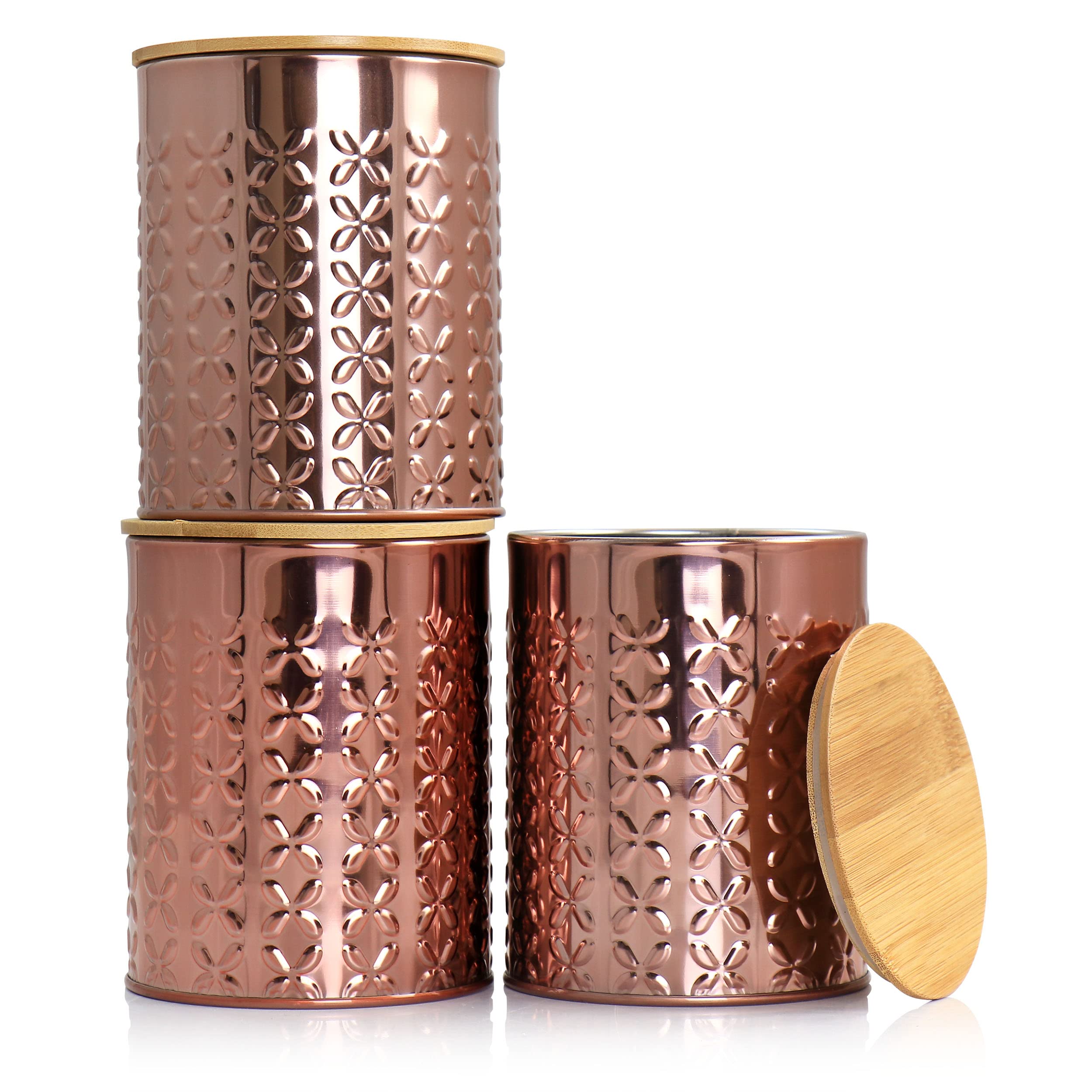 Megachef Mg-570 Canister Set, 3 Pieces, Copper