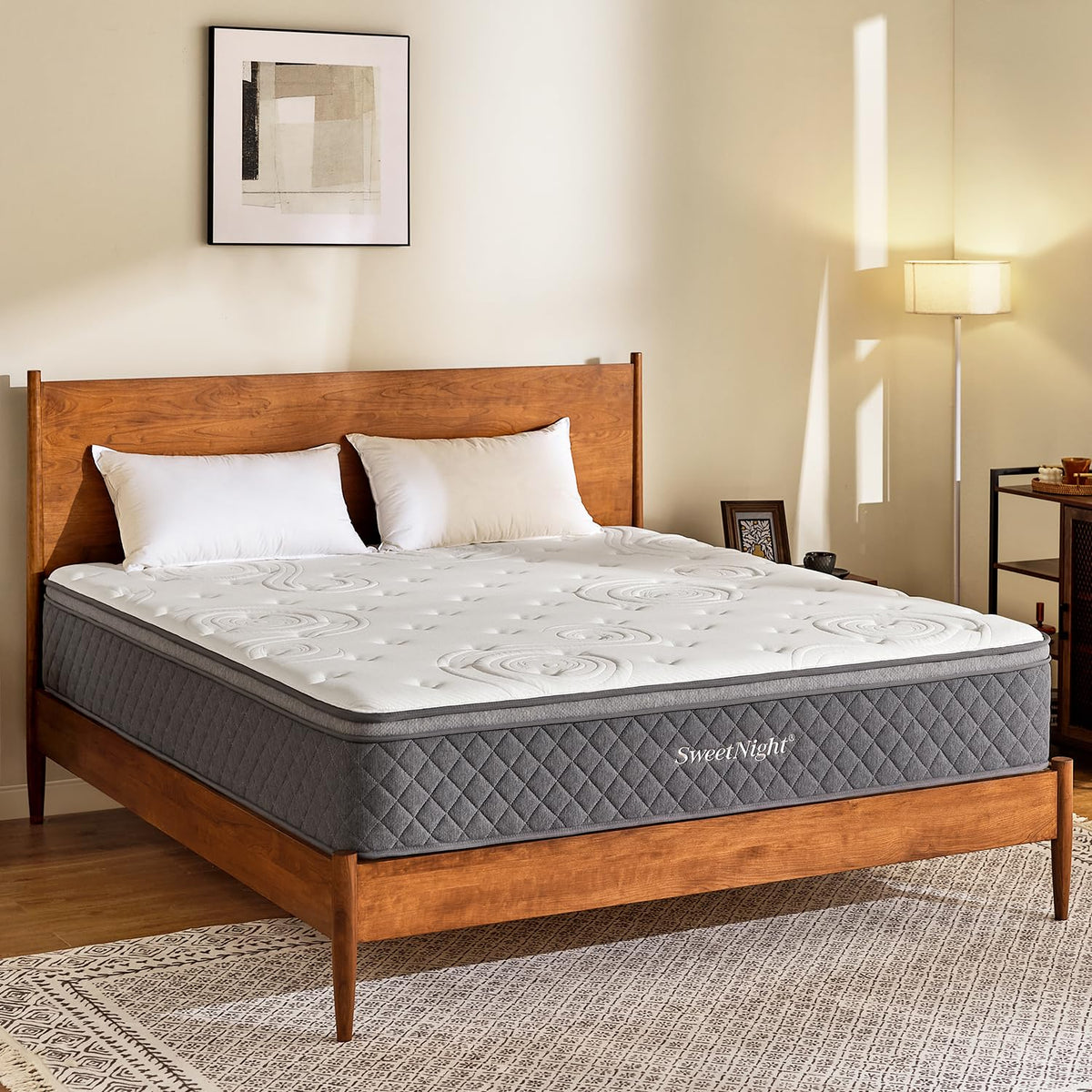 Sweetnight King Mattress - 12 Inch King Size Hybrid Mattress, King Bed Mattress With Pocketed Coils For Comfort Sleep And Balanc