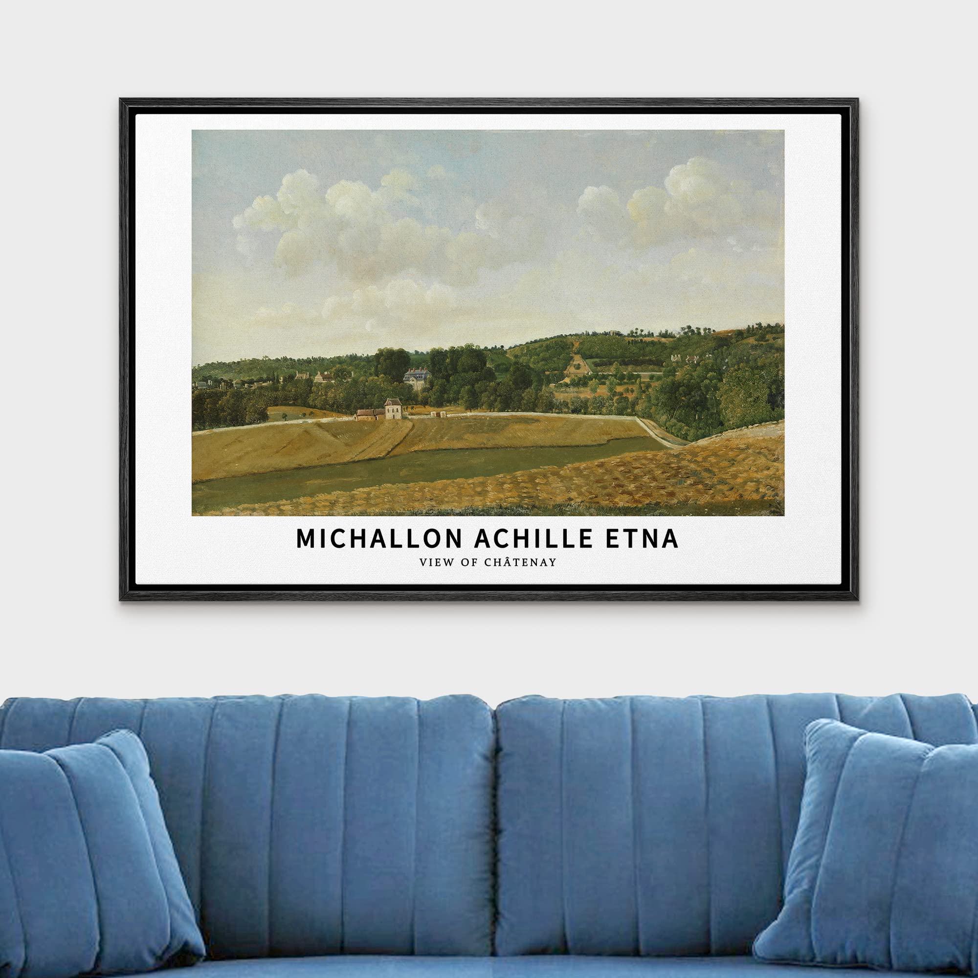 Wall26 Framed Canvas Print Wall Art View Of Chatenay France By Michallon Etna Historic Classical Illustrations Fine Art Decorati