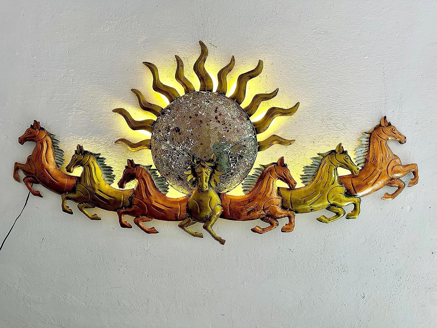 Rsn Metal Wall Art Frame, Wall Hangings For Home Decoration, Wall Sculpture For Living Room, Wall Hanging Decorative Items For B