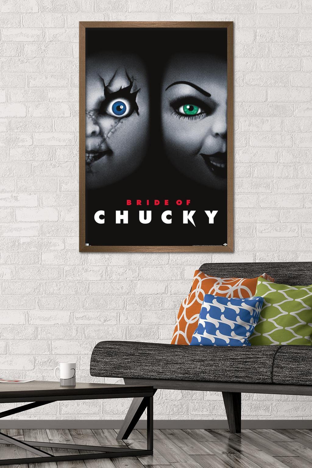 Trends International Child'S Play: Bride Of Chucky - One Sheet Wall Poster, 22.375'' X 34'', Bronze Framed Version