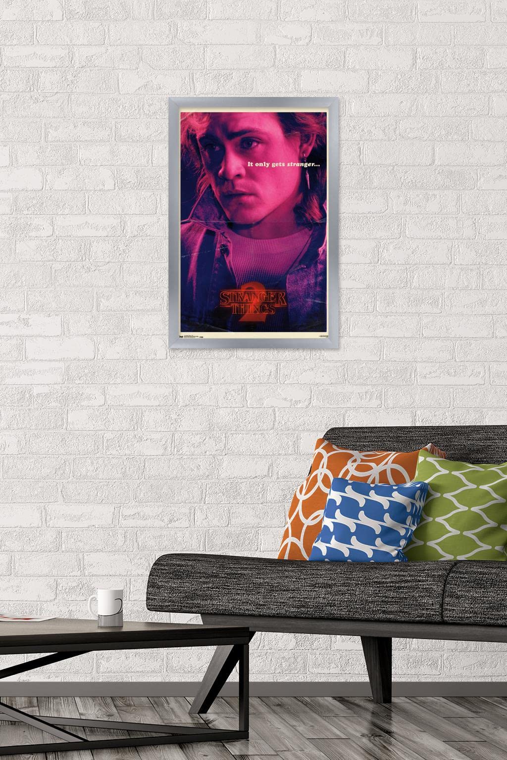 Trends International Netflix Stranger Things: Season 2 - Billy Wall Poster, 14.725'' X 22.375'', Silver Framed Version