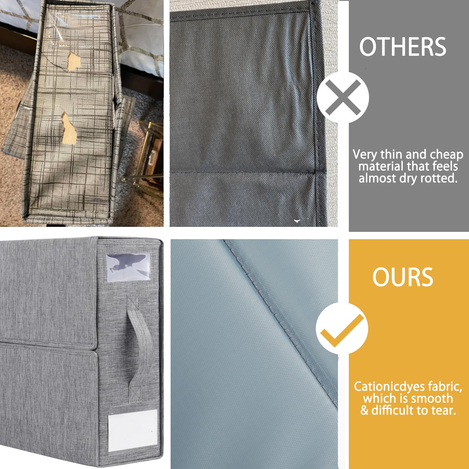 Bed Sheet Organizer 2 Pack Foldable Linen Closet Organizers and Storage Full or Twin Size Bedsheet Organizer Sheet Storage Organ