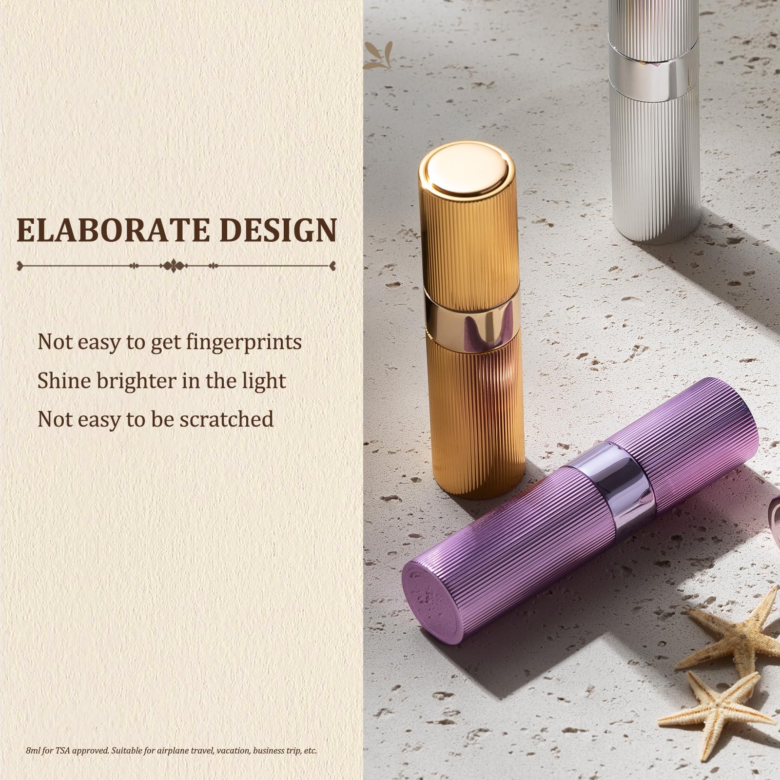 Lisapack 8Ml Perfume Atomizer Spray Bottle, 1Pcs Travel Cologne Sprayer Refillable, Empty Mini Portable Perfume Dispenser (Black