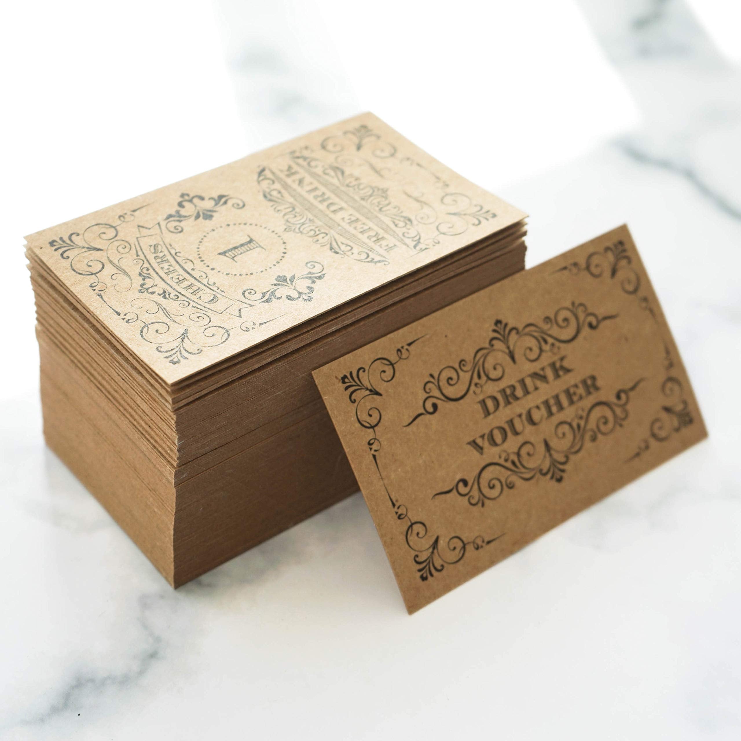 Rxbc2011 100 Free Drink Tickets Coupons For A Free Drink Wedding Christmas Work Event Party Bar Kraft Card