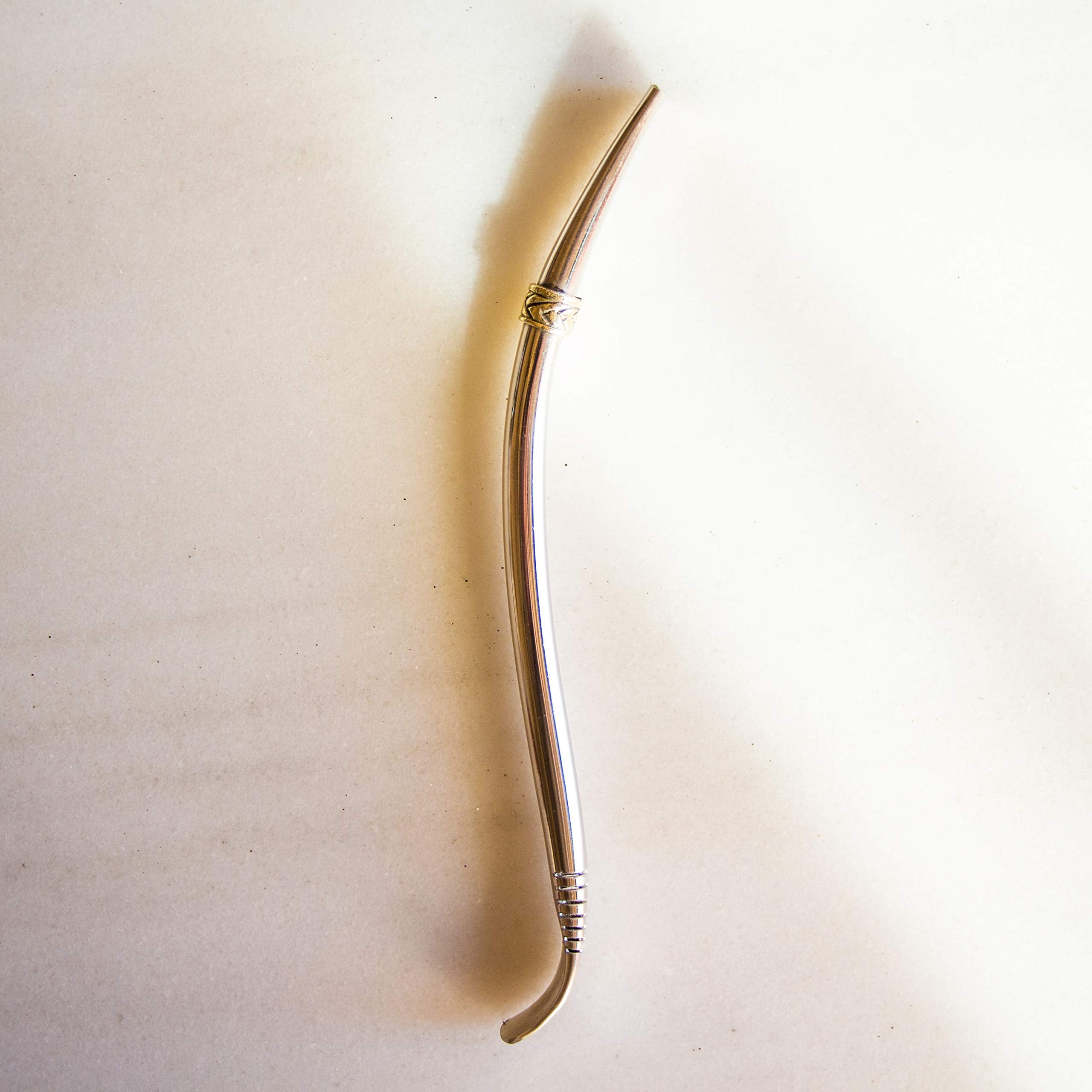 Circle Of Drink - Serrano Handmade Alpaca Silver Yerba Mate Bombilla (Straw) - Loose Leaf Tea Straw Filter - 6.49 In (16.5 Cm) -