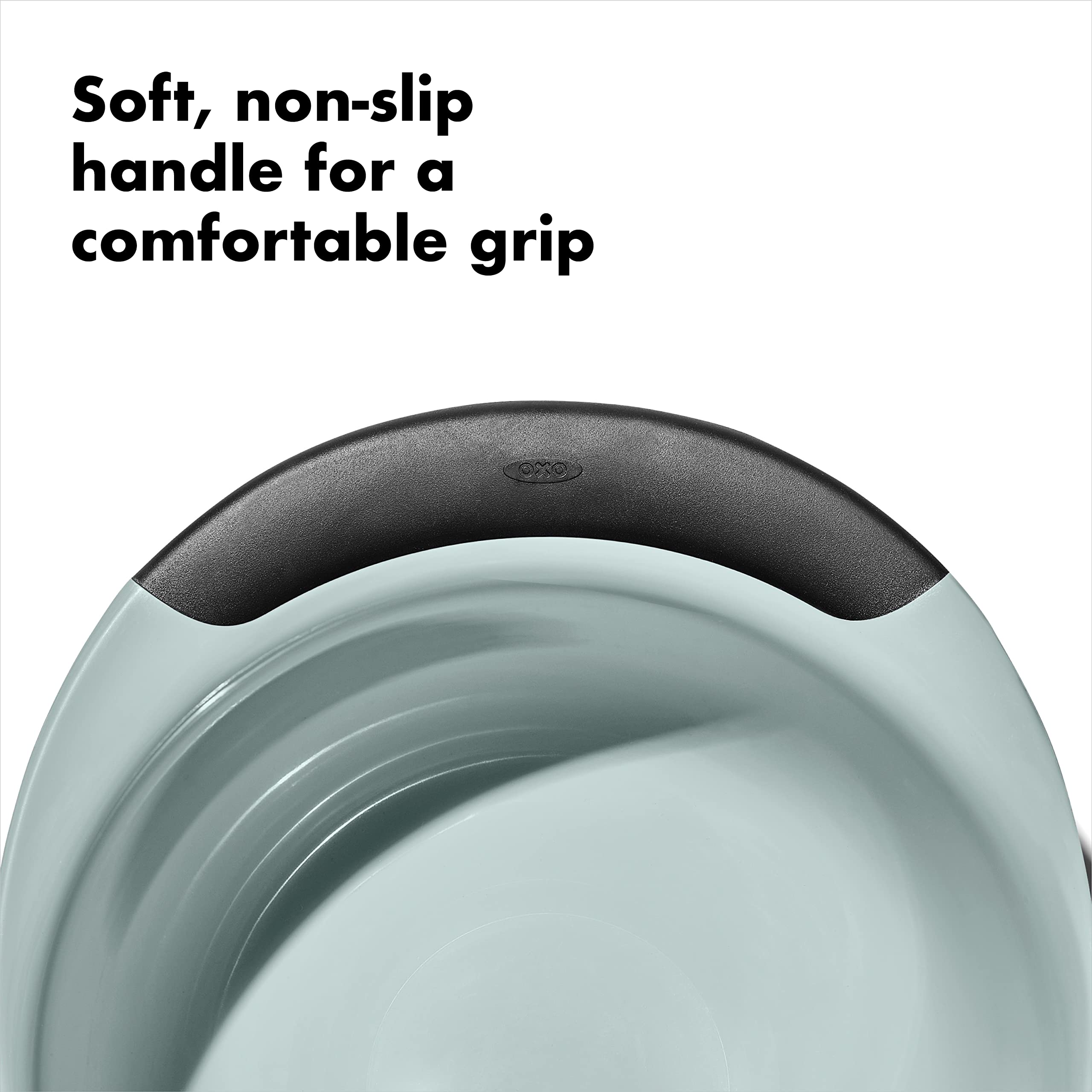 OXO Good Grips 3-Piece Mixing Bowl Set - Plastic, Small/Medium/Large, Cadet Blue/Tower Gray/Jade, Model 11323200