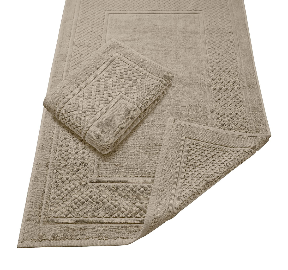 Avalon Cotton Bath Mat Towels Highly Absorbent Bath Mats For Bathroom Soft Beige Bath Mats And Bath Rugs, 100% Cotton Bathroom R