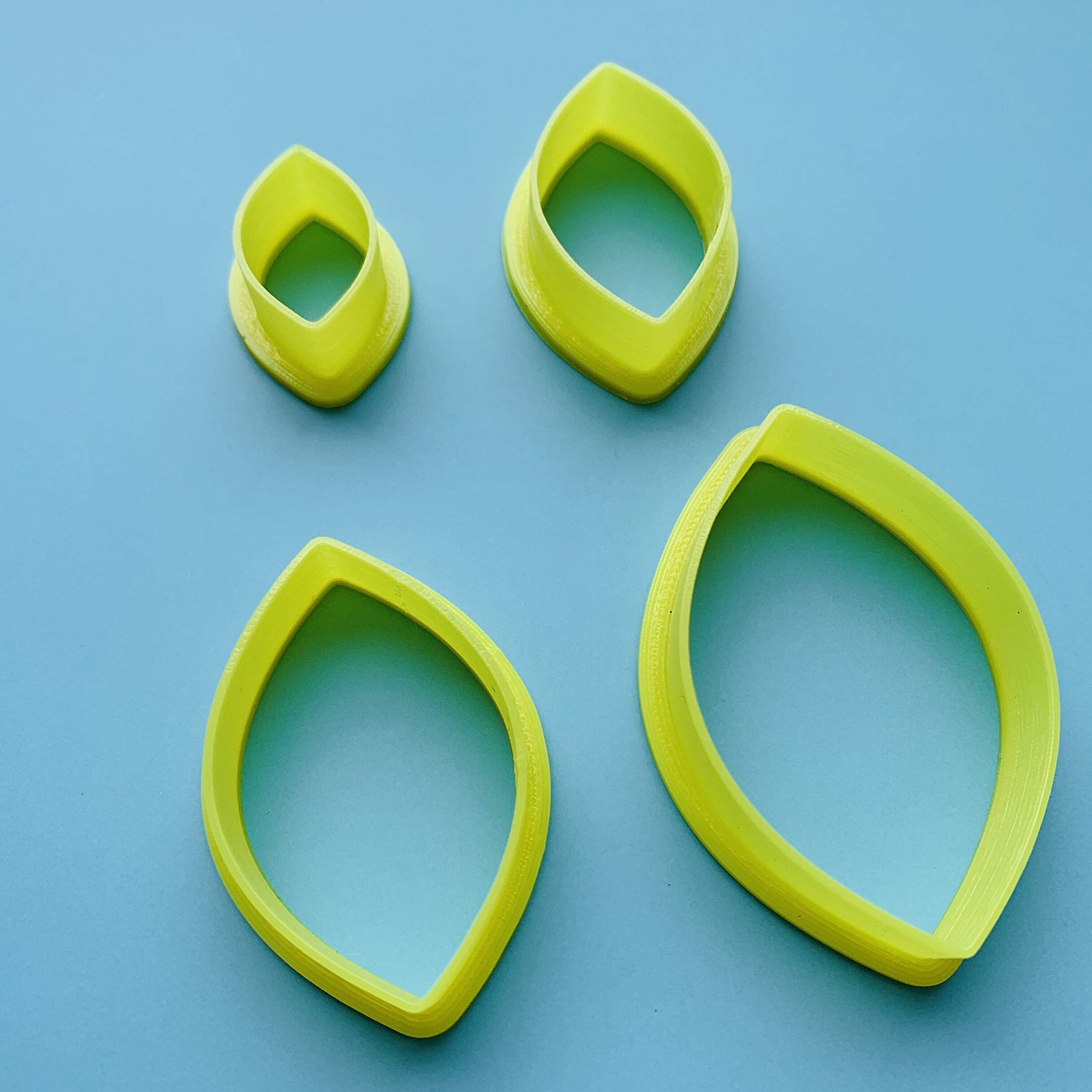Set Of 4 Cat Eye Shape Cutter Set Polymer Clay Cutter