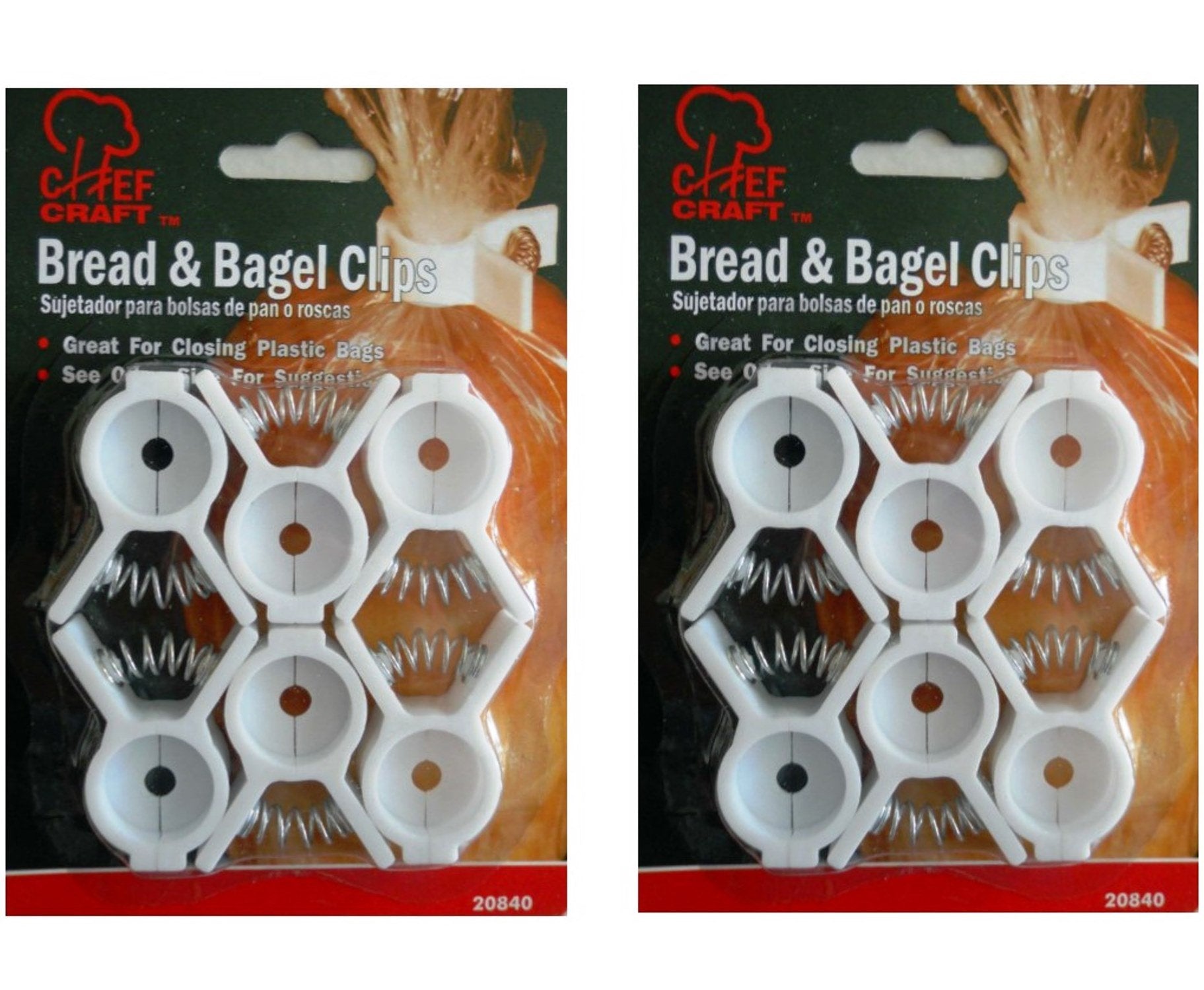 Chef Craft FBA_ Bread and Bagel Clip  White