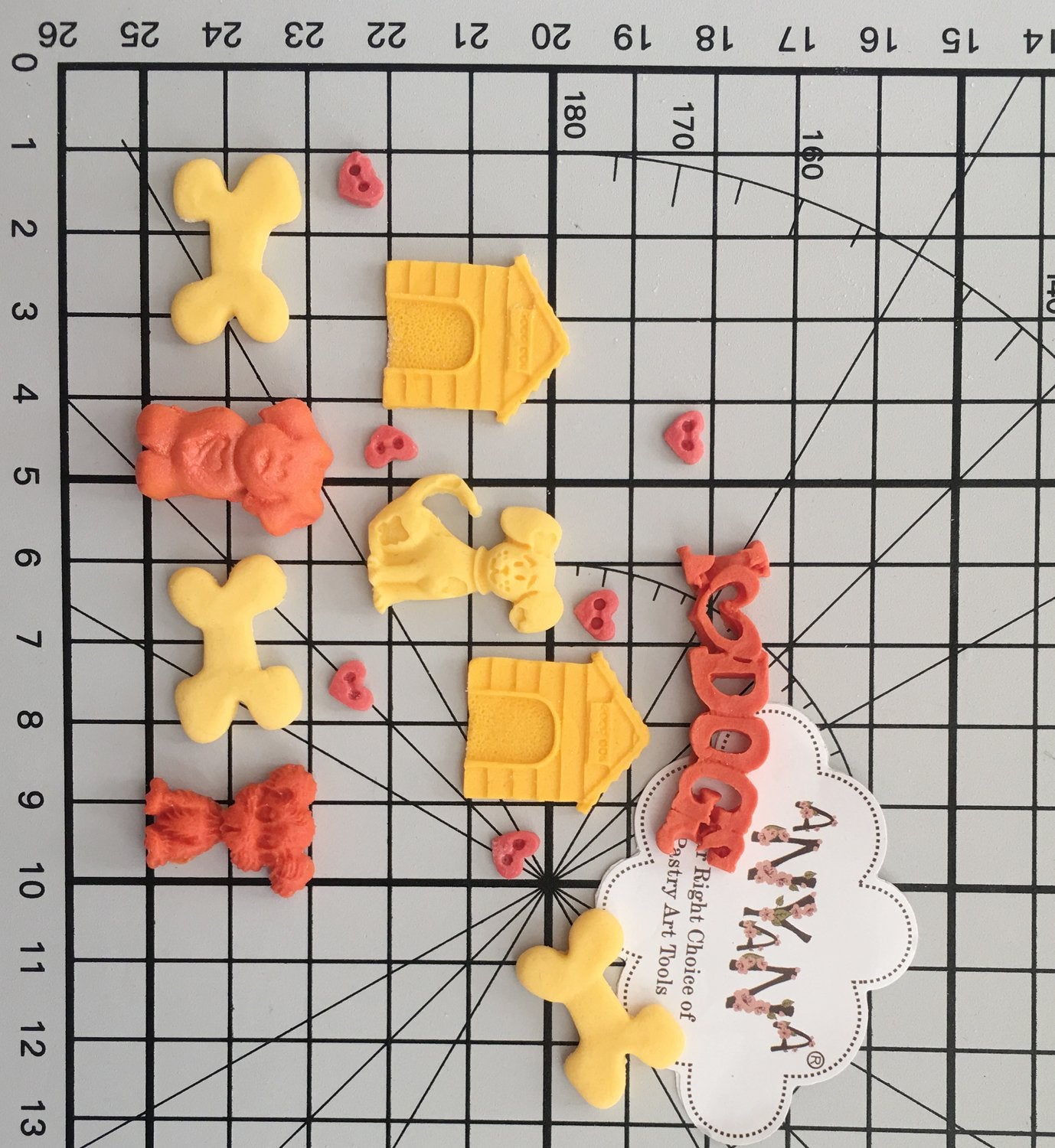 Anyana Mini Pet Dog Bone Silicone Mold For Fondant Gum Paste Chocolate Candy Ice Cube Jello Polymer Clay Crayon Plaster Resin