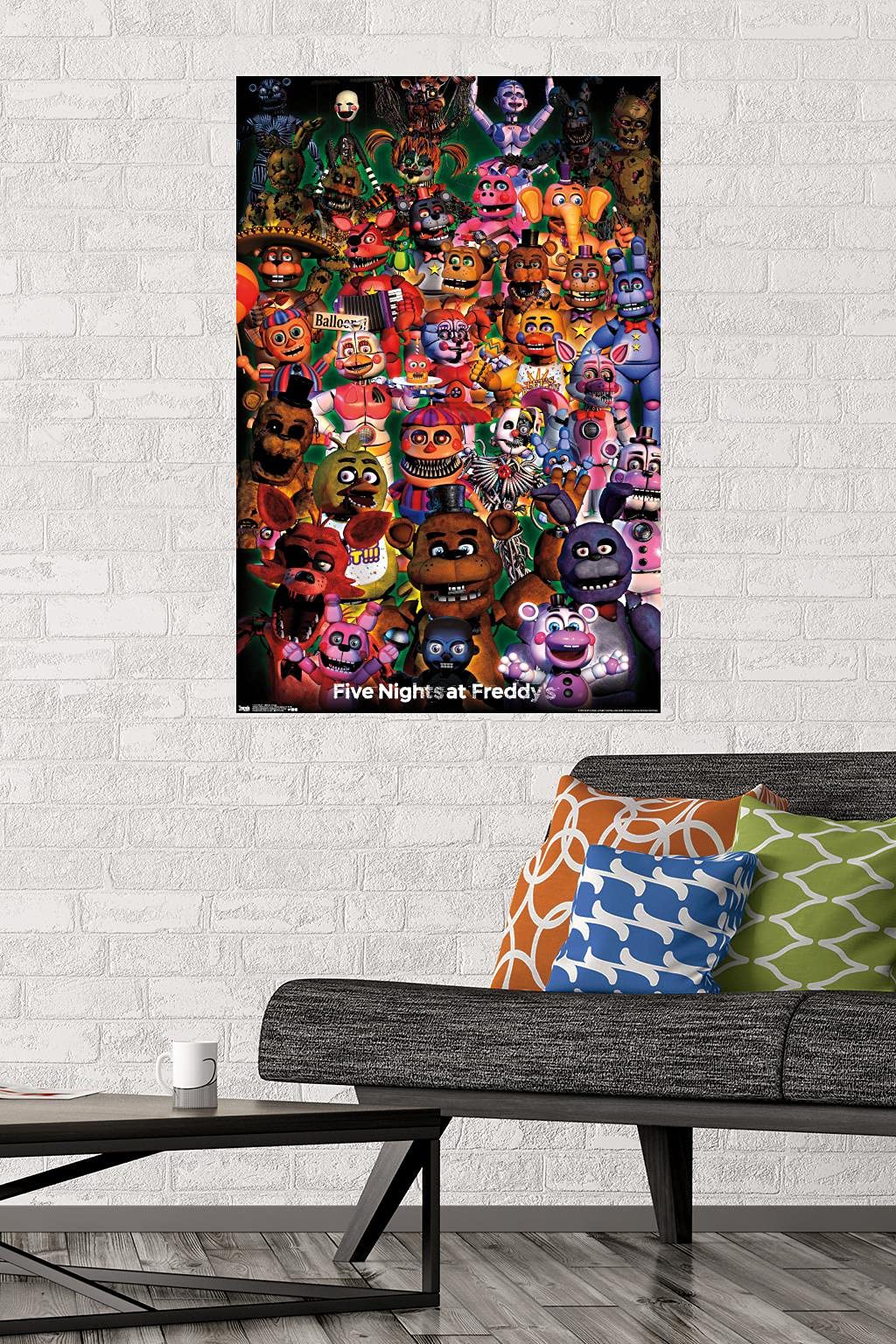 Trends International Five Nights At Freddy'S - Ultimate Group Wall Poster, 22.375'' X 34'', Premium Unframed Version