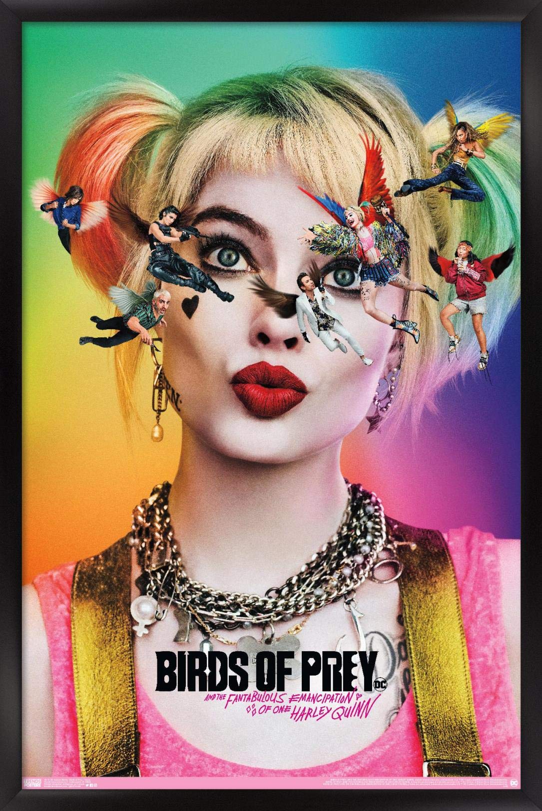 Trends International Dc Comics Movie - Birds Of Prey - Teaser Wall Poster, 22.375'' X 34'', Black Framed Version