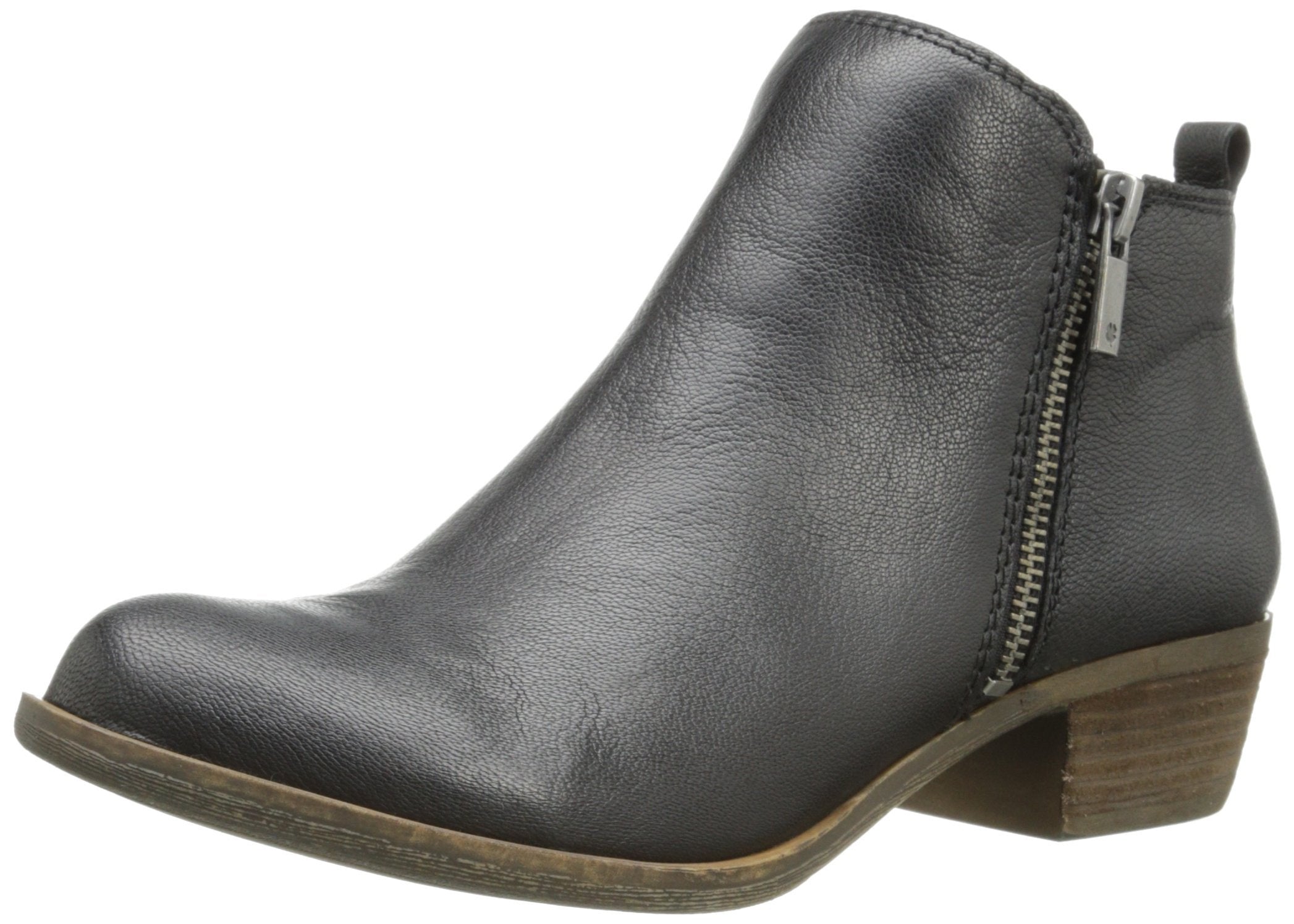 Lucky Brand Womens Basel Ankle Bootie, Black 03, 8 Wide Us
