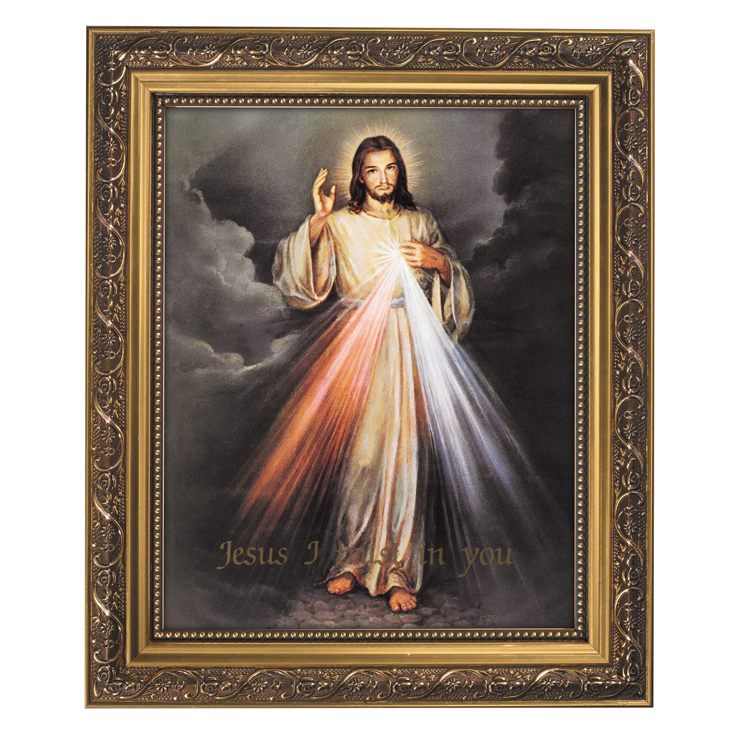 Cb Catholic Inspirational Framed Print, 11 X 13-Inch, Hyla-The Divine Mercy