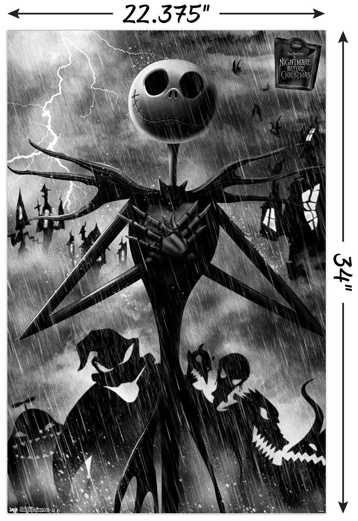 Trends International The Nightmare Before Christmas Shadows Wall Poster 22.375'' X 34''