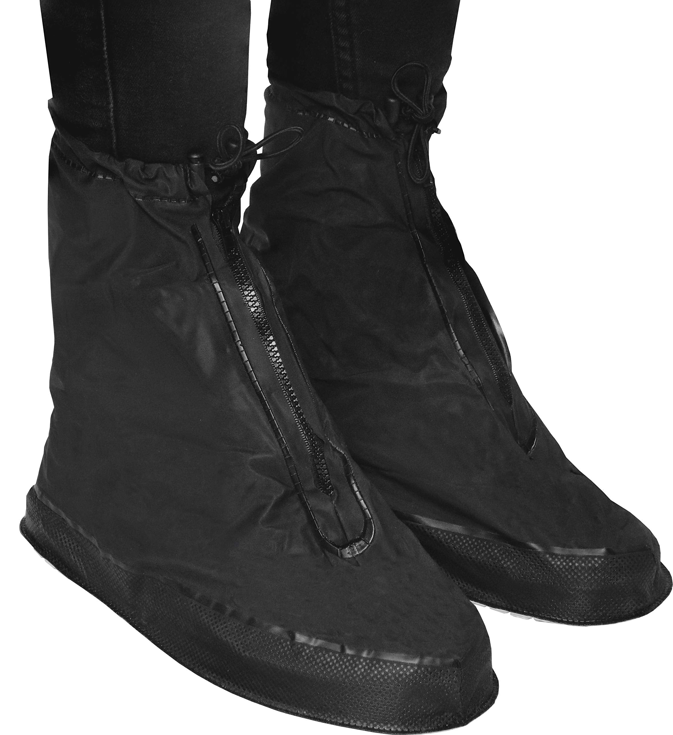 Rain Shoe Covers  Waterproof Shoe Covers For Men Women  Reusable Galoshes Overshoes (Black, Small)