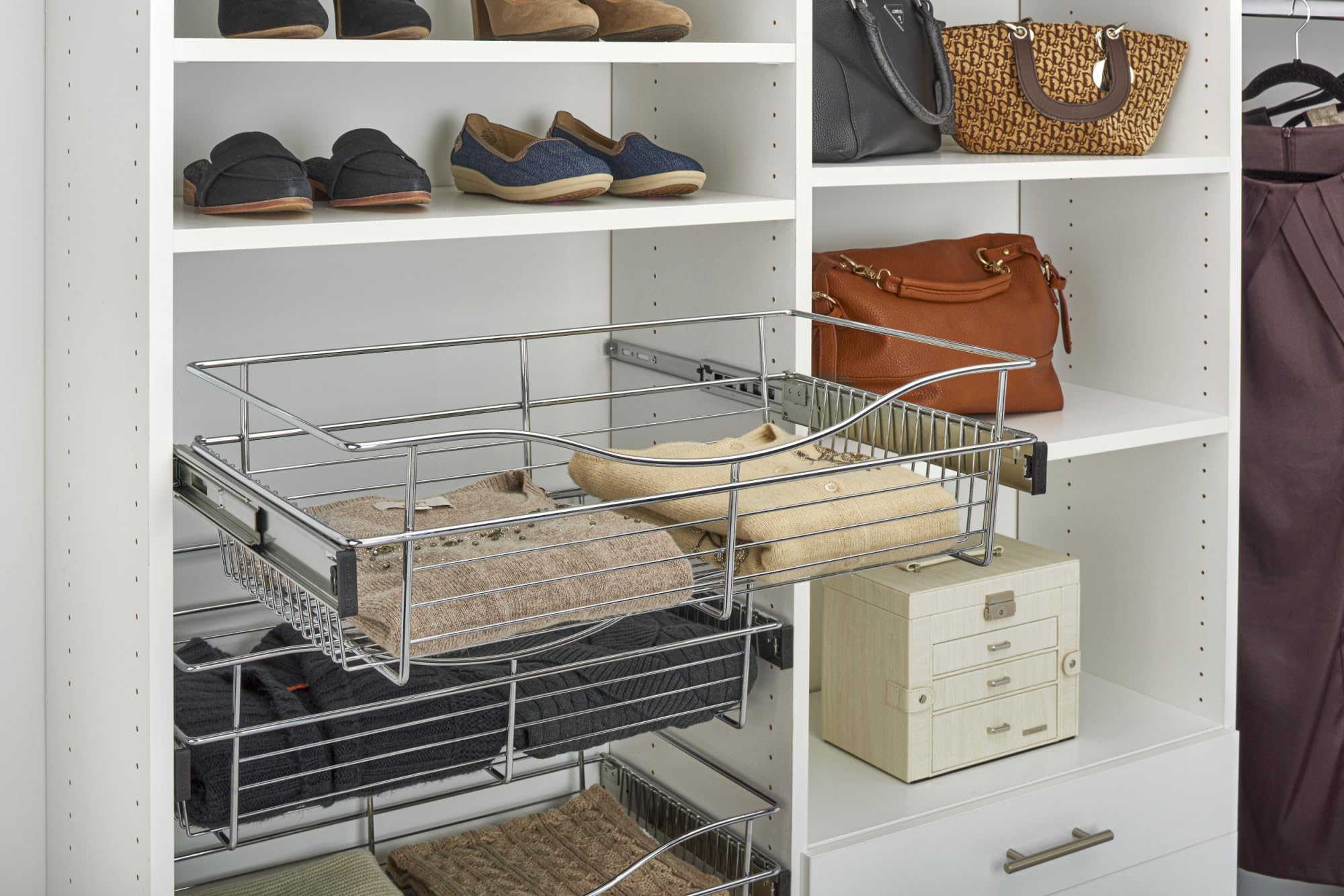 Rev-A-Shelf - Cb-241407Cr-1 - Chrome Closet Pull-Out Basket
